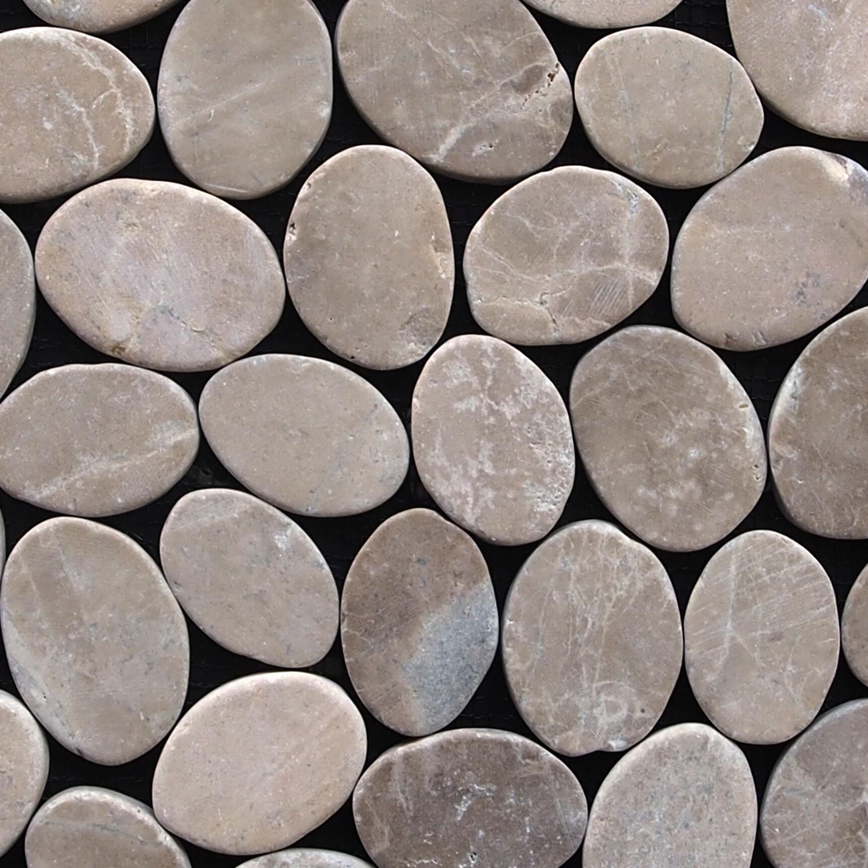 Cruz Bay Studio Natural Stone Pebbles Mosaic Wall & Floor Tile