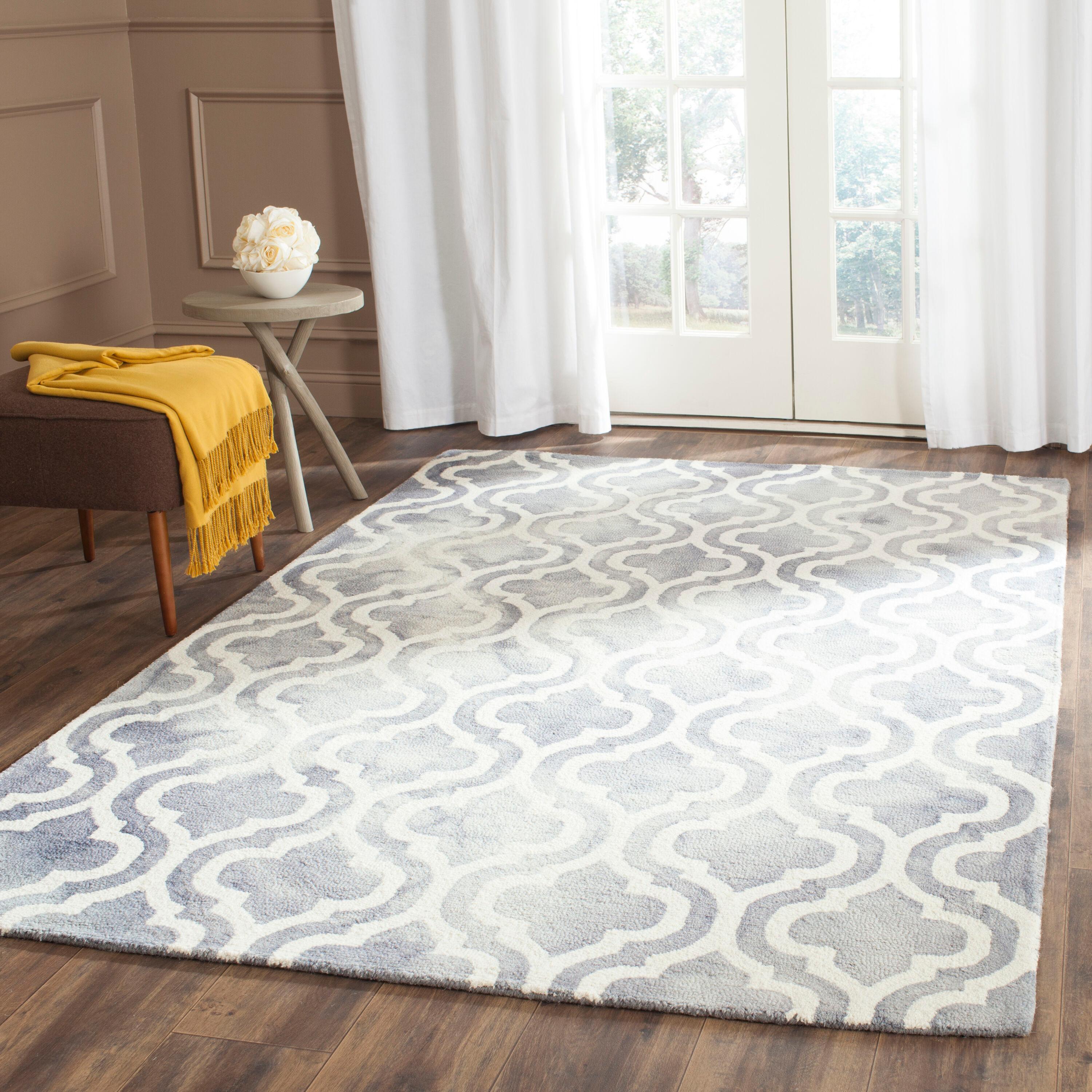 Dip Dye DDY537 Hand Tufted Accent Rug - Grey/Ivory - 2'x3' - Safavieh.