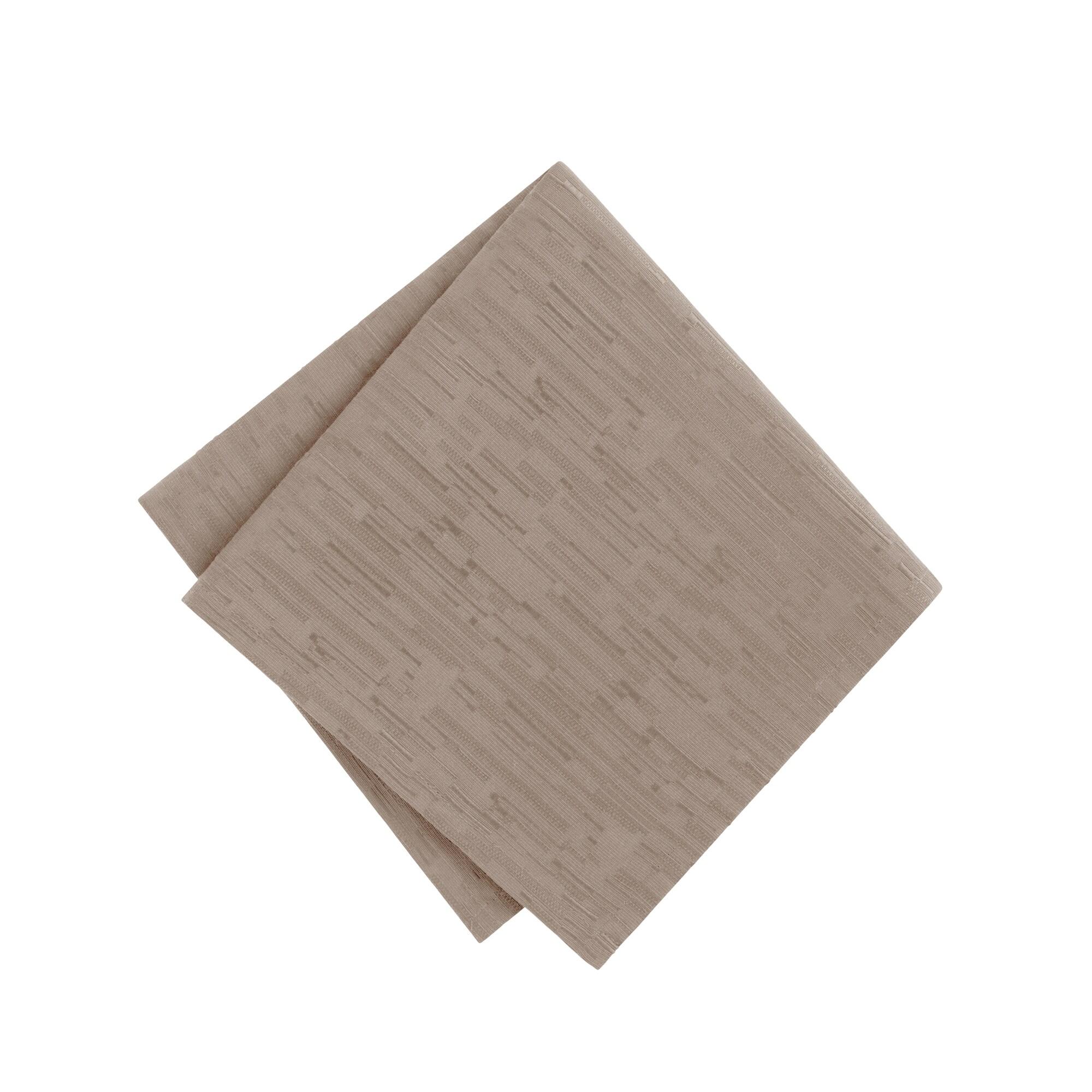 Continental Solid Texture Water and Stain Resistant Napkins, Set of 4 - 17" x 17" - Taupe - Elrene Home Fashions