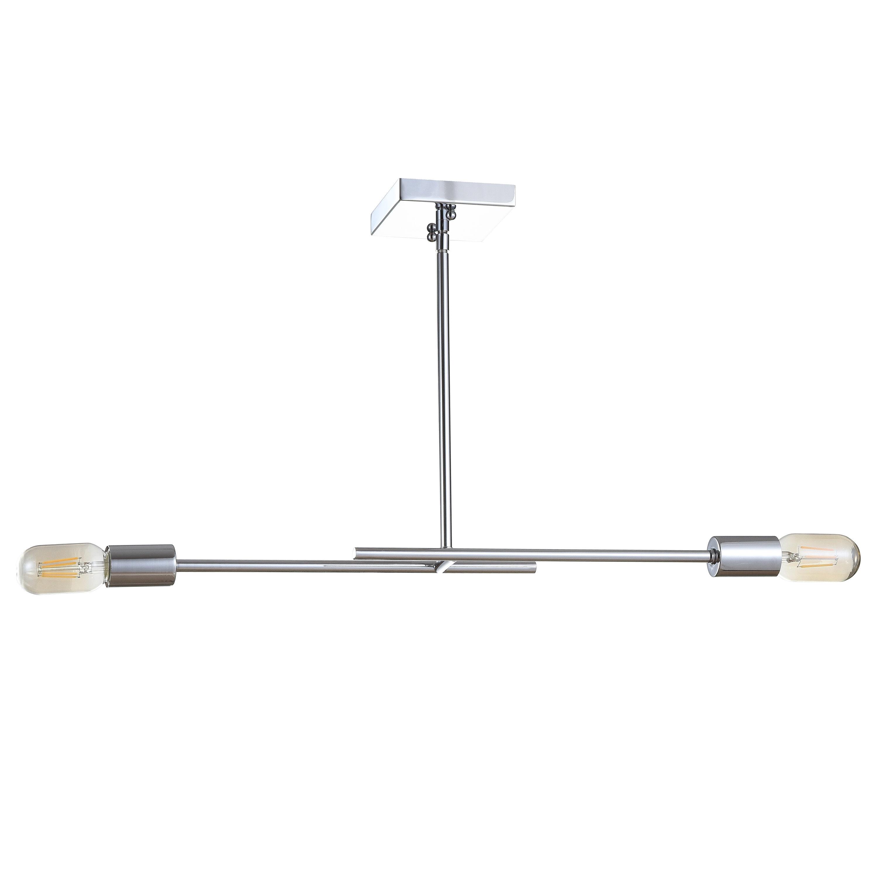 Turing 30.5" Adjustable Metal LED Linear Pendant, Chrome