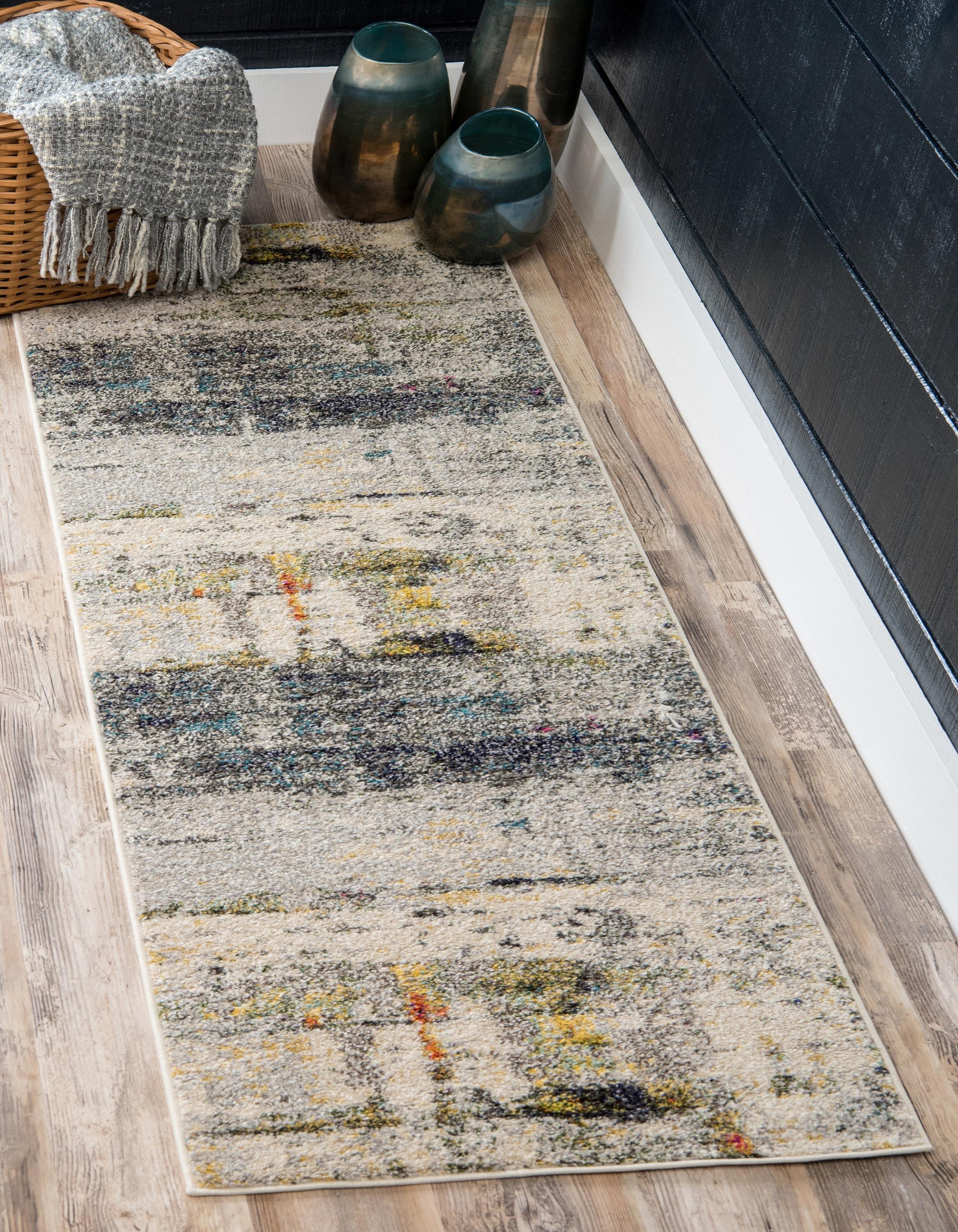 Unique Loom 2' 7 x 10' 0 Runner Gray Chromatic Urban Area Rug