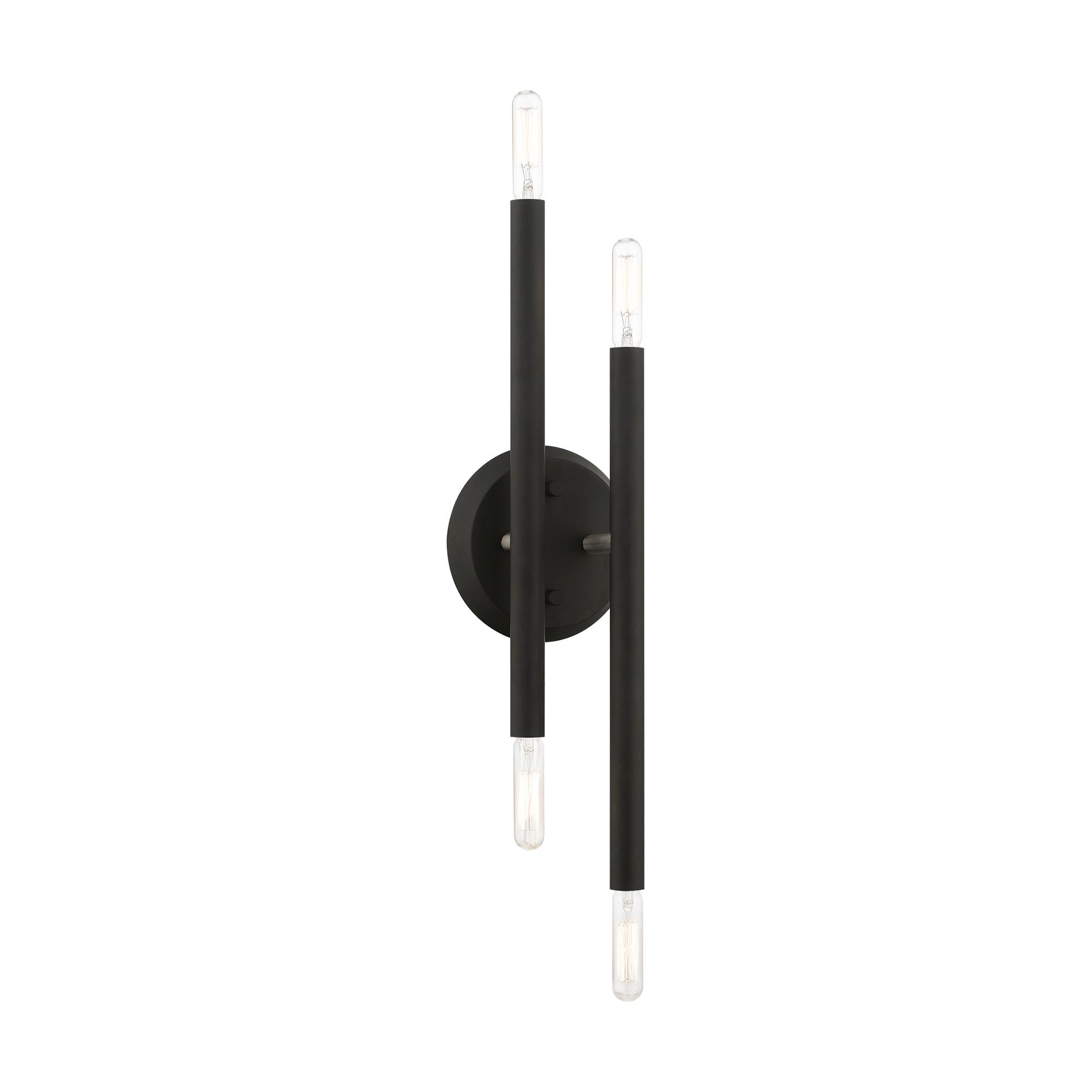 Livex Lighting Soho 4 - Light Wall Light in  Black/Brushed Nickel