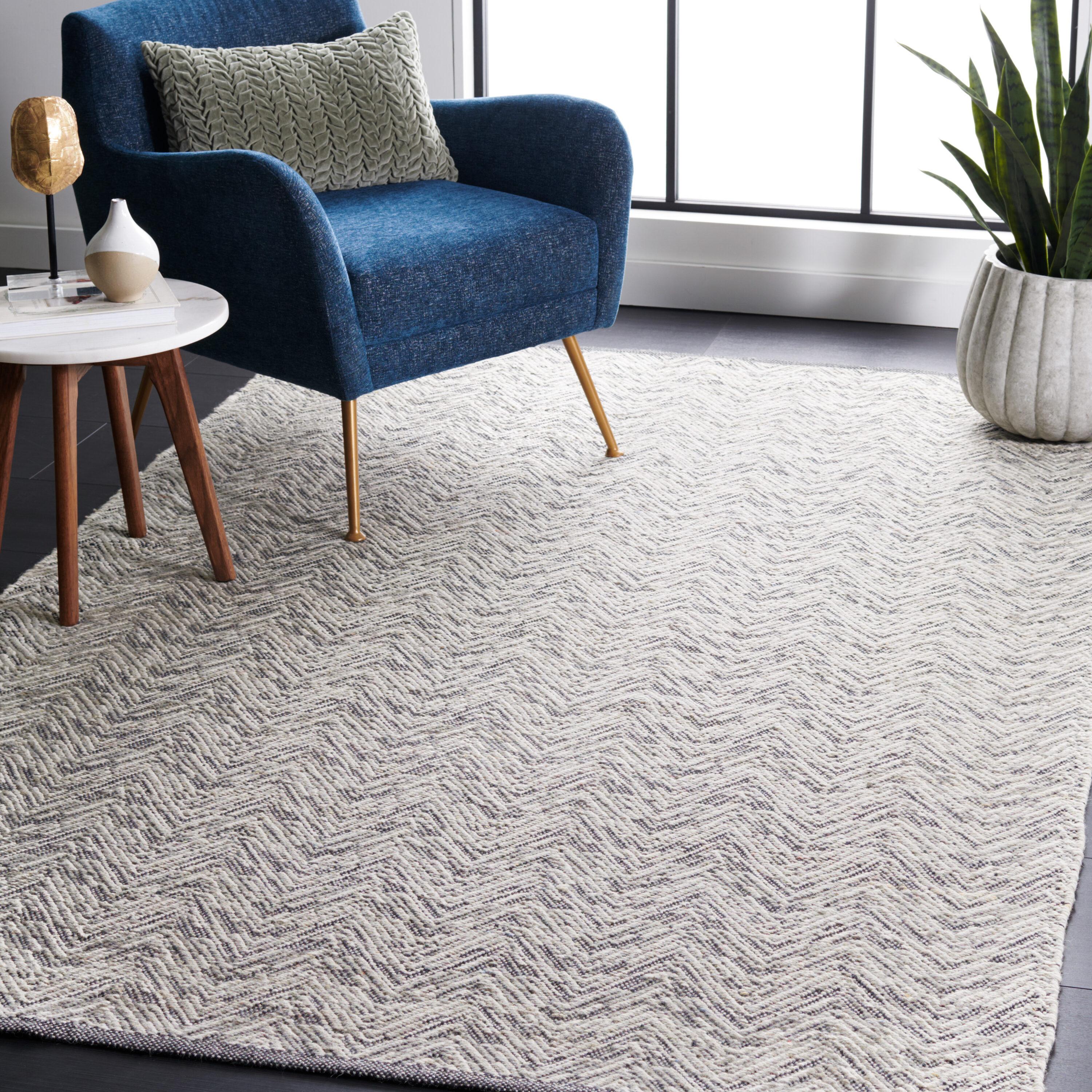 Coates Kilim Hand Woven Wool Chevron Rug