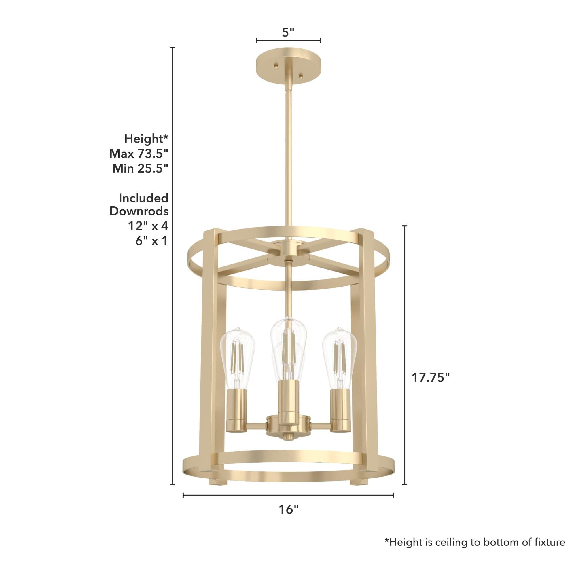 Hunter Fan 4 Modern Alturas Gold Cage Chandeliers
