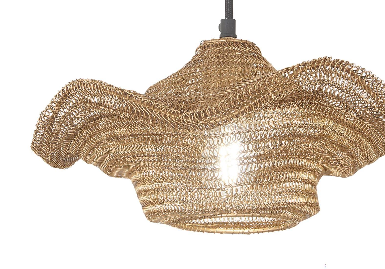 Small 1 Light Pendant In Gilded Brass Finish