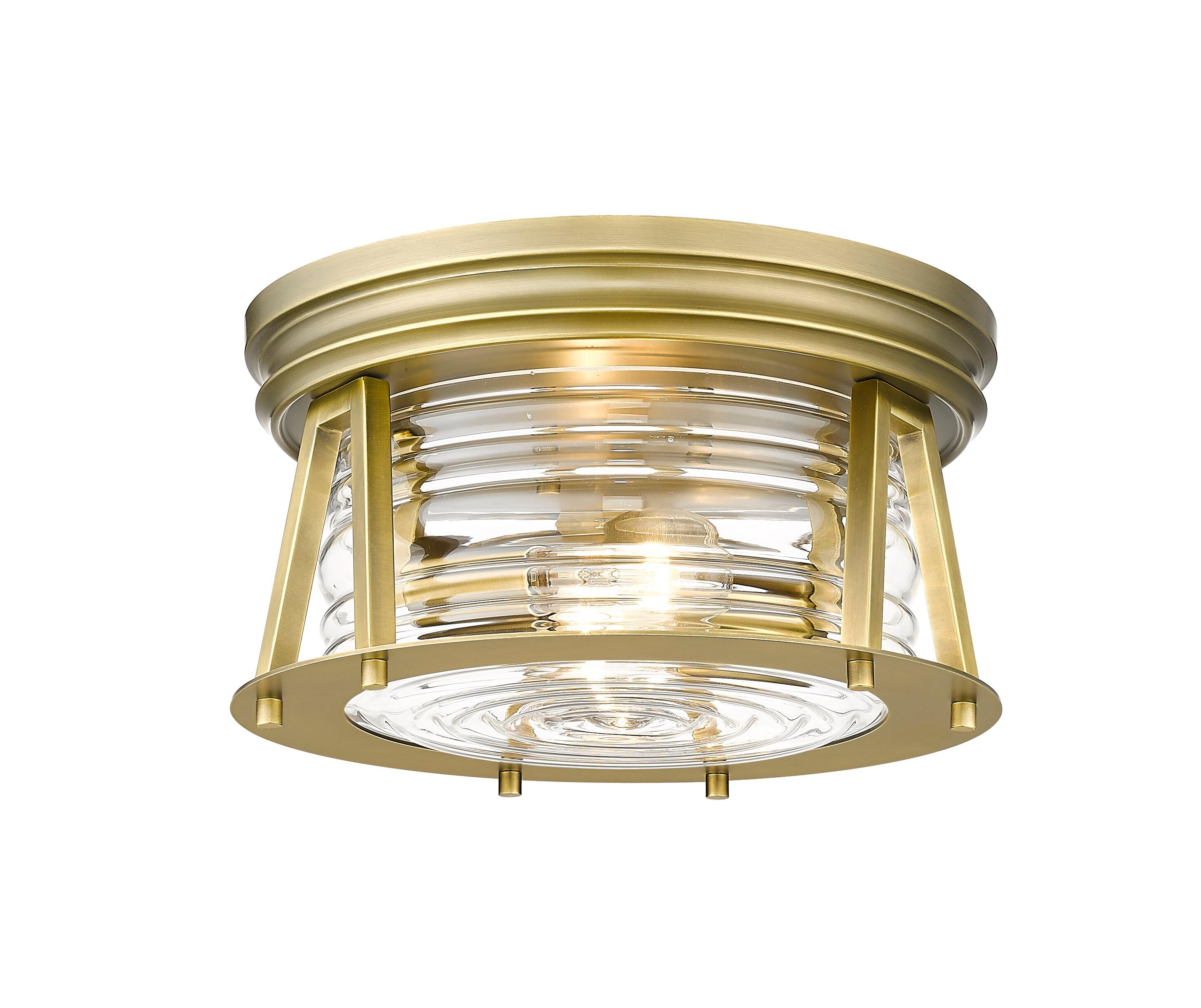 Z-Lite Cape Harbor 2 - Light Flush Mount in  Rubbed Brass