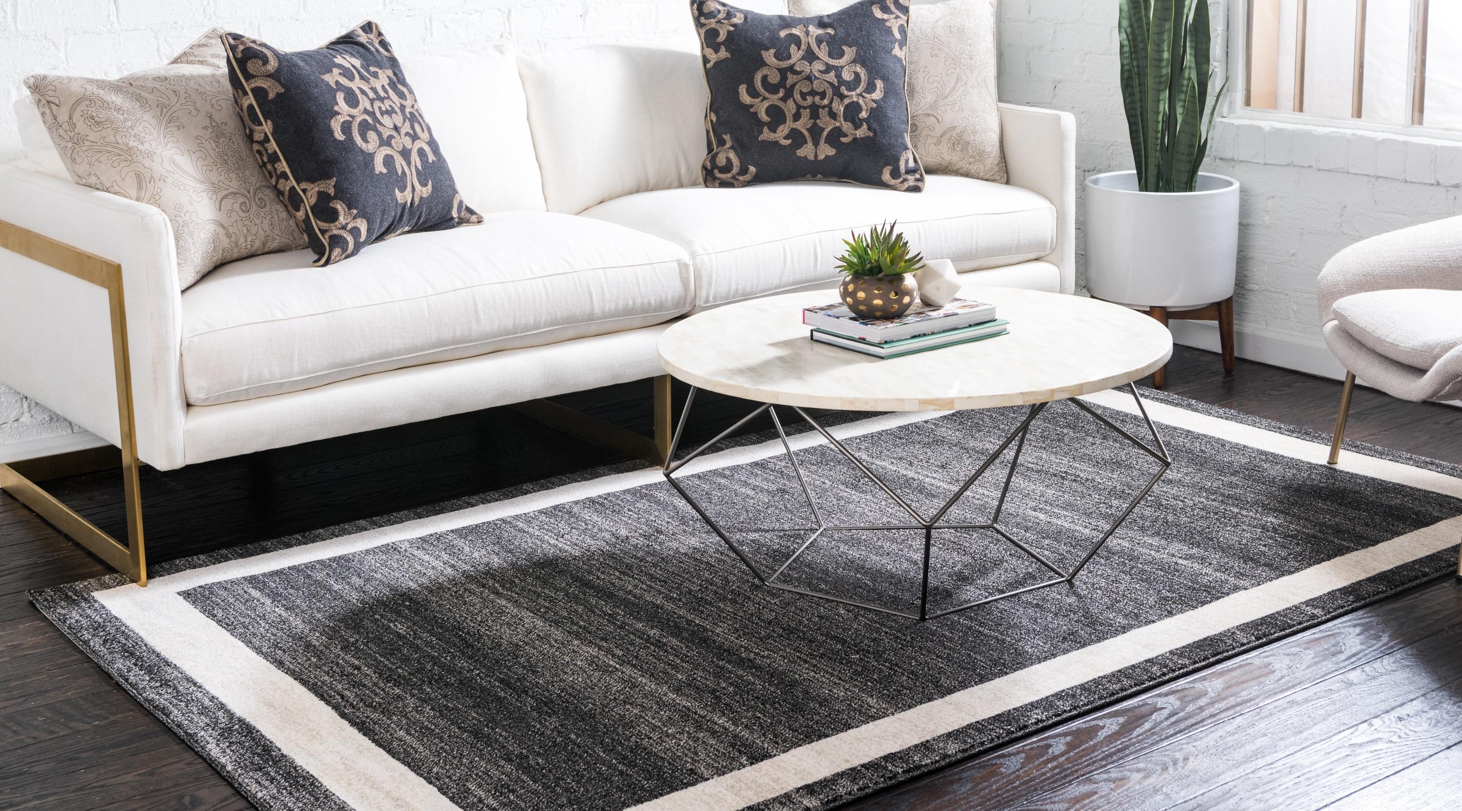 Rugs.com Angelica Collection Rug – 5' x 8' Black Medium Rug Perfect For Bedrooms, Dining Rooms, Living Rooms