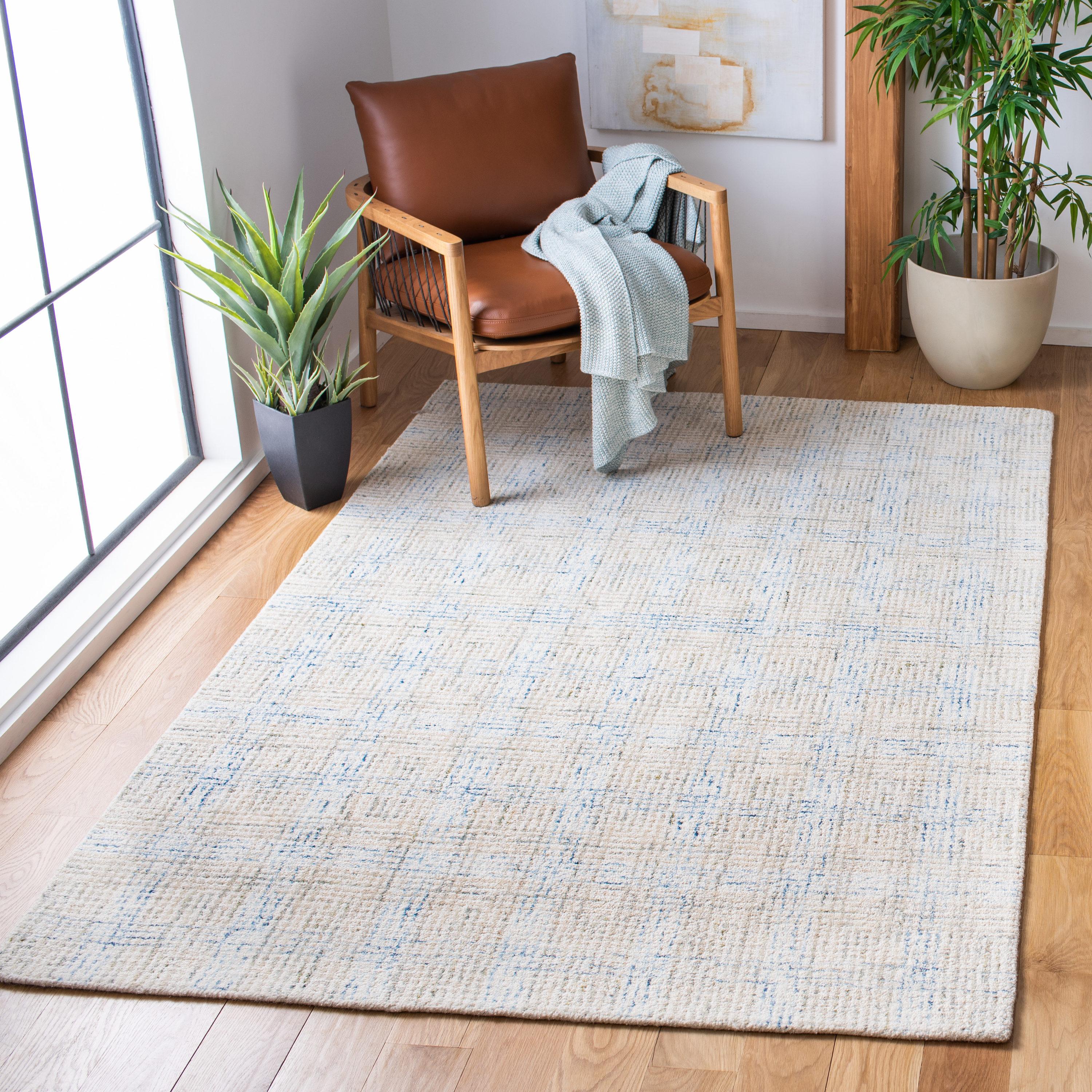 SAFAVIEH Abstract Valentina Plaid Area Rug, Ivory/Beige, 5' x 8'