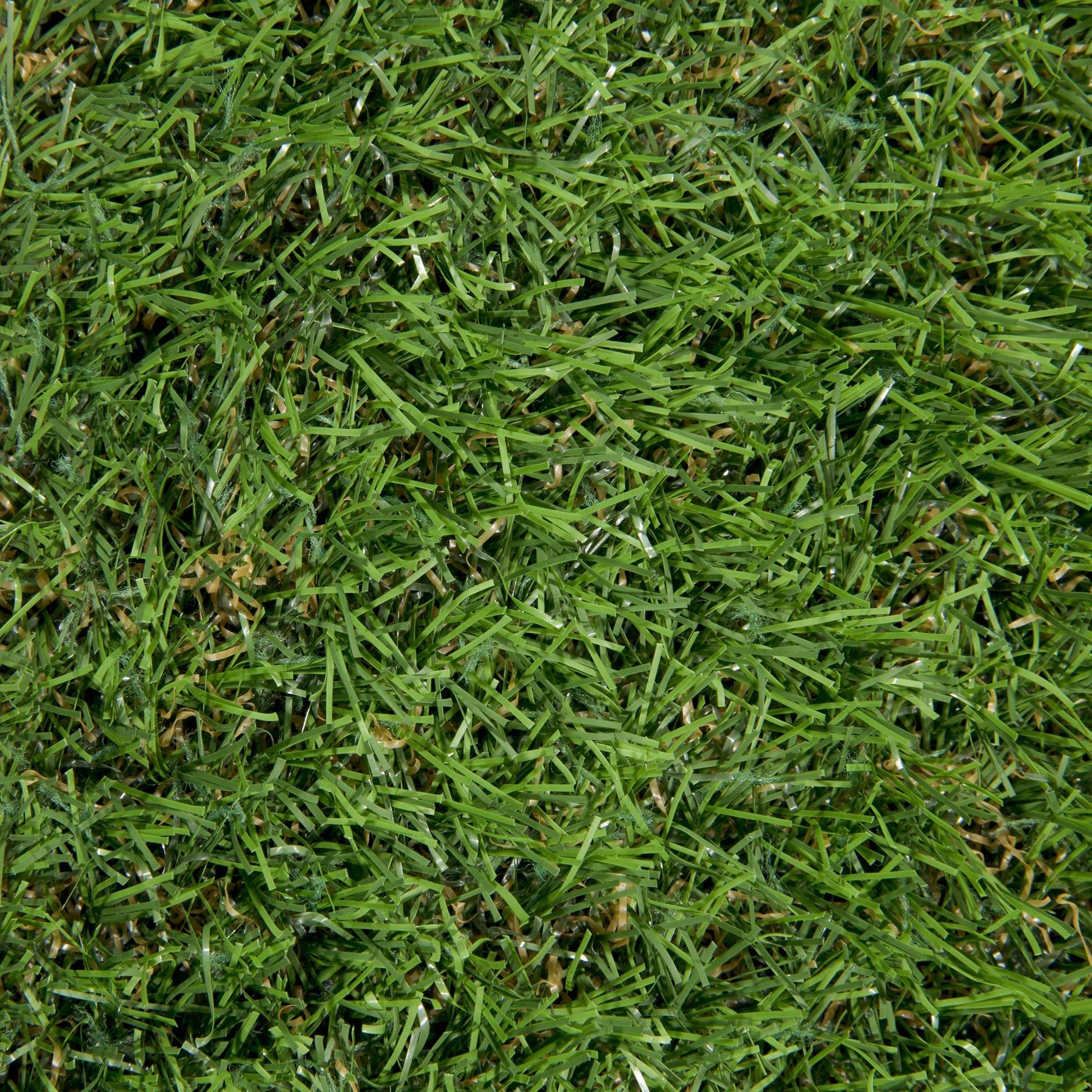 Ottomanson Grass Waterproof Indoor/Outdoor Realistic Feel Artificial Grass Turf Rugs and Rolls Customized Size For Balcony, Patios