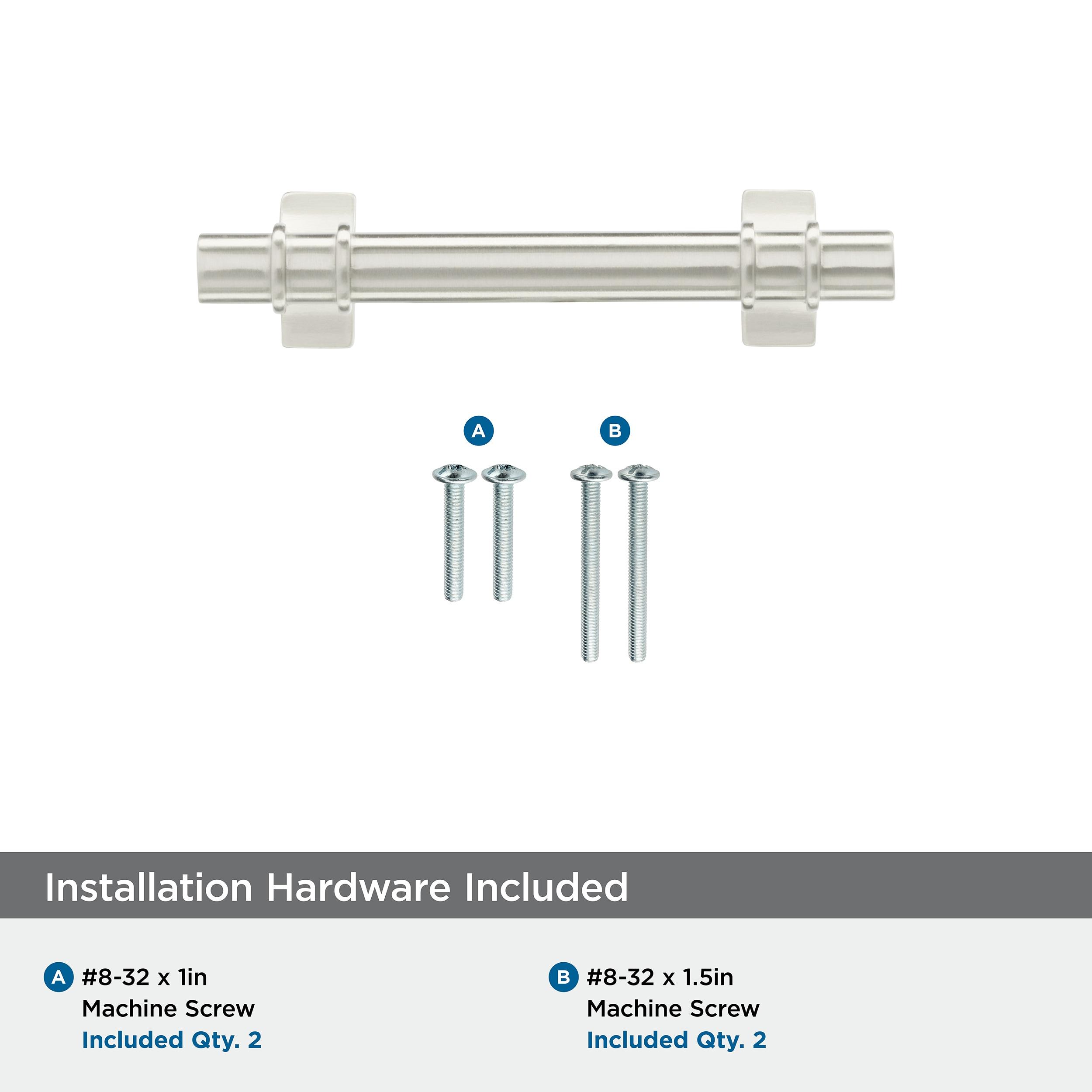 Amerock Davenport 3 inch (76mm) Center-to-Center Satin Nickel Cabinet Pull