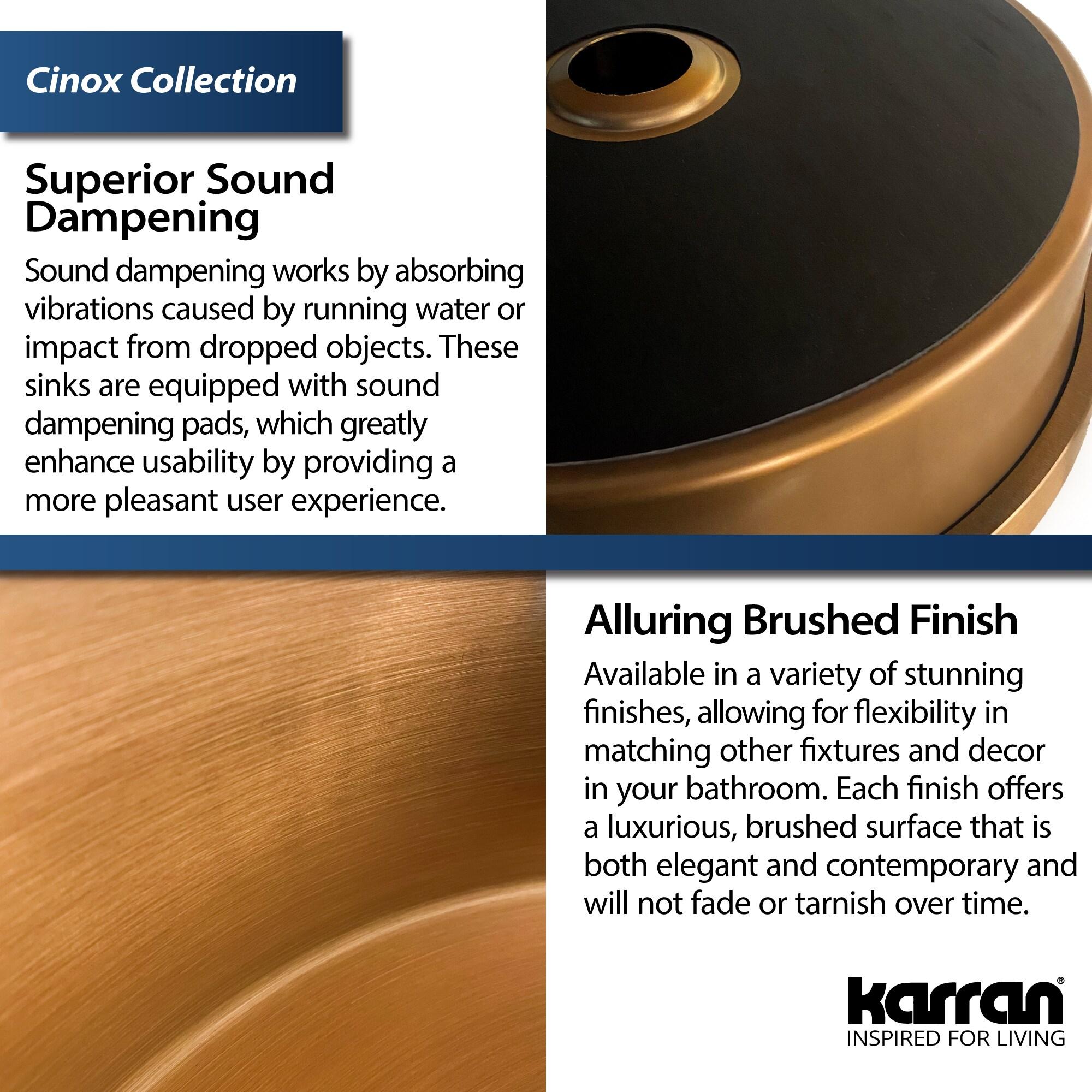 Karran Cinox 15.75'' Stainless Steel Circular Bathroom Sink