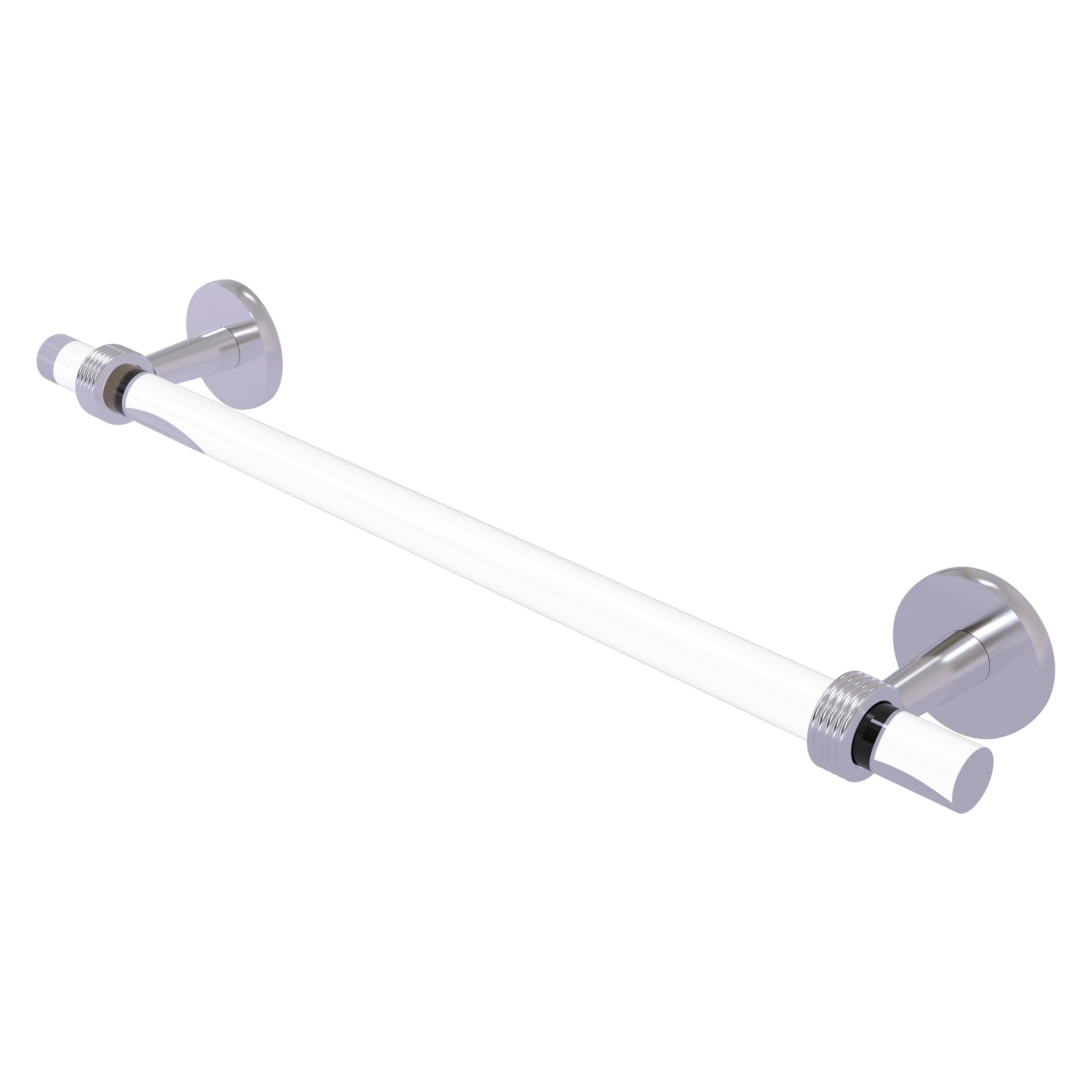 Satin Chrome and Acrylic Wall Mounted Towel Bar