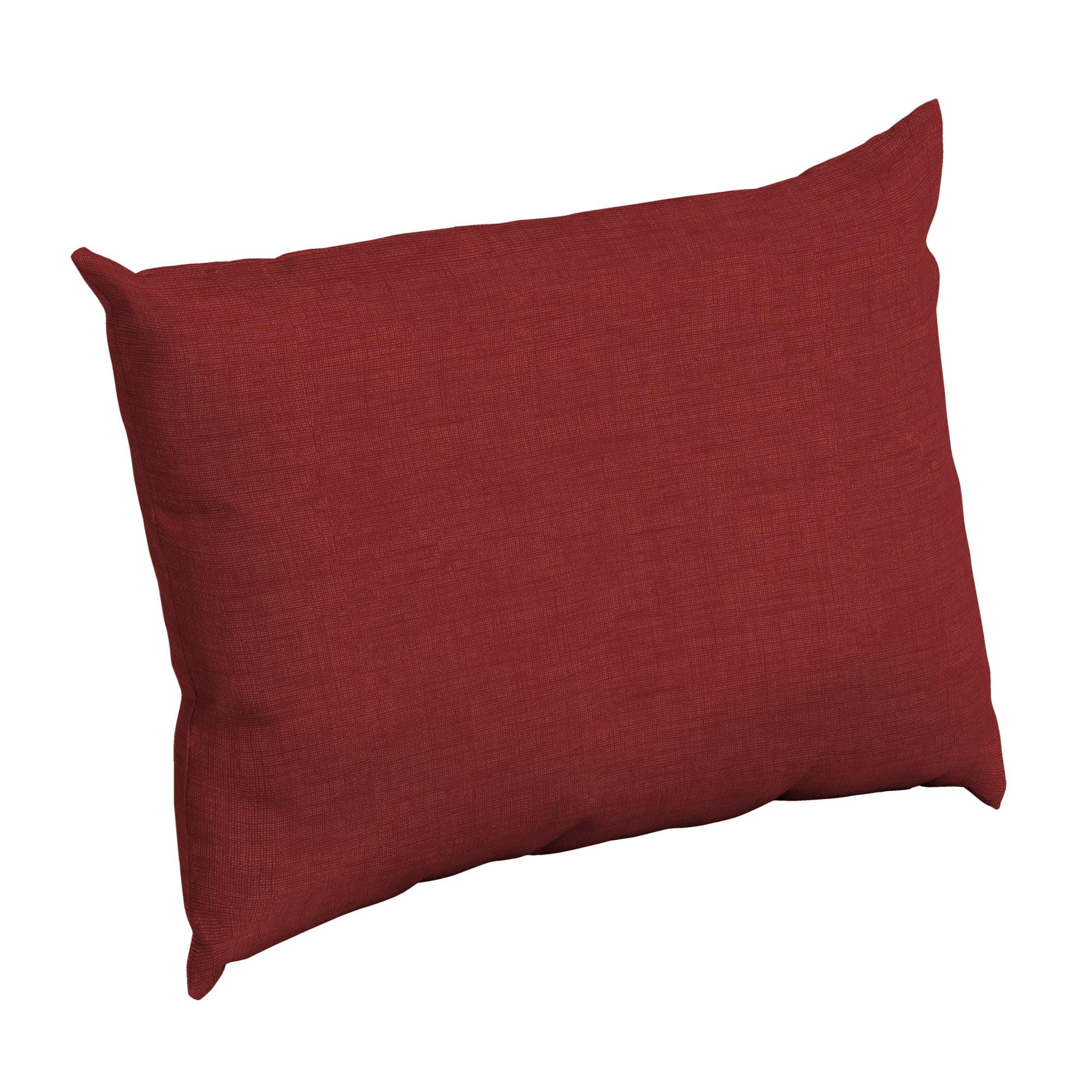 Ruby Red Outdoor Polyester Rectangular Pillow