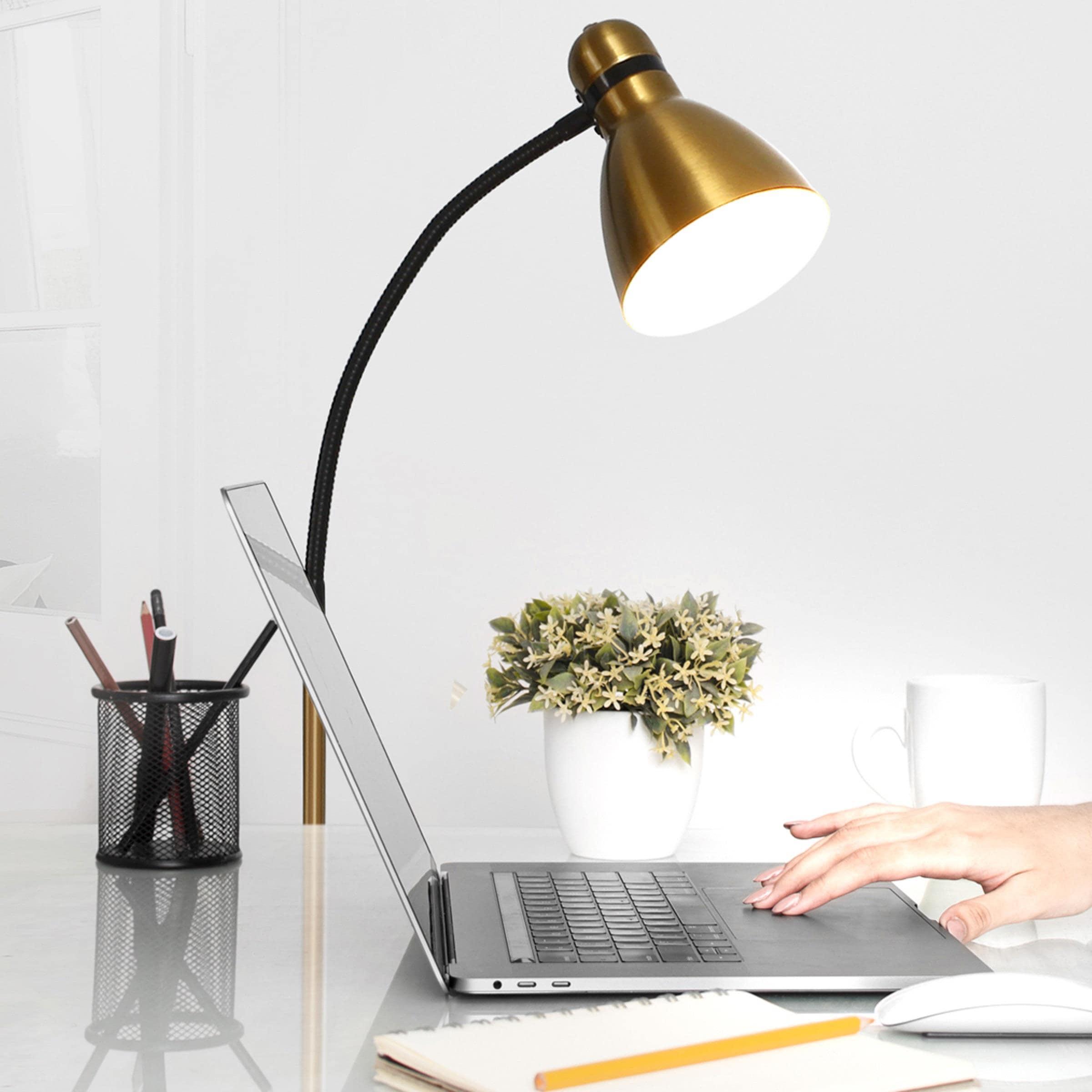 Avery Industrial 3-Way Dimming LED Floor Lamp with Metal Cone Shade