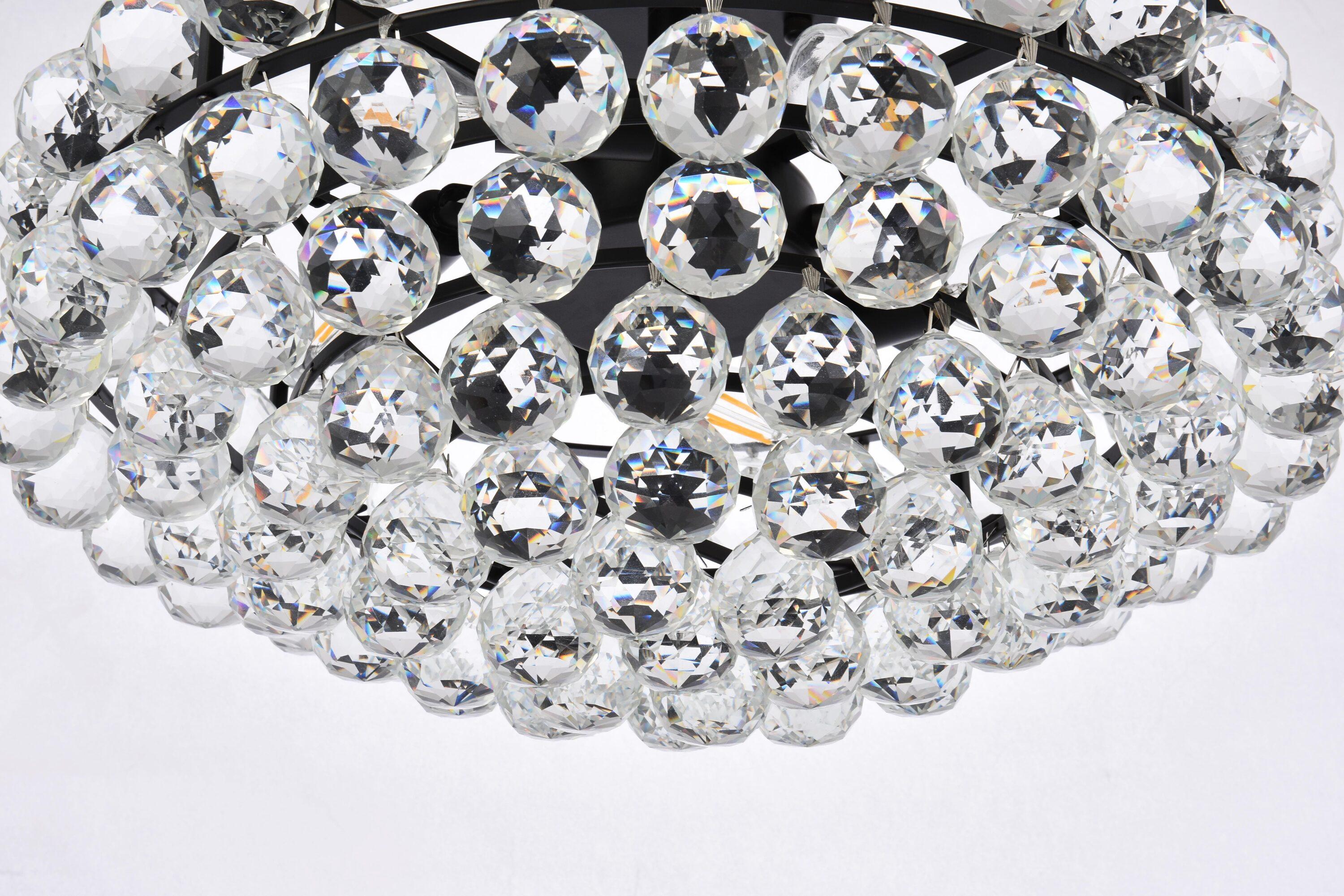 Elegant Lighting Savannah 18 inch flush mount in black