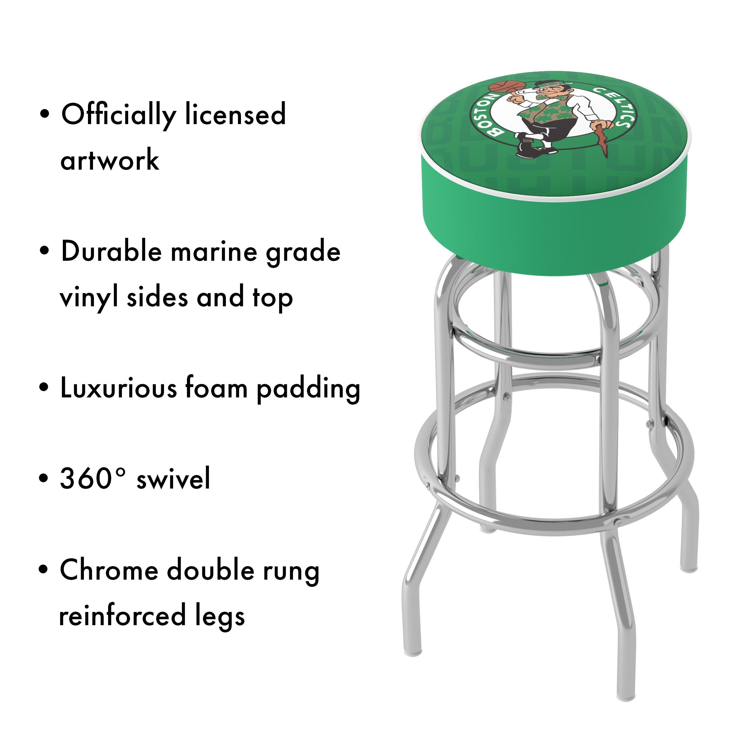 Trademark Global Upholstered Counter Stool with Metal Frame