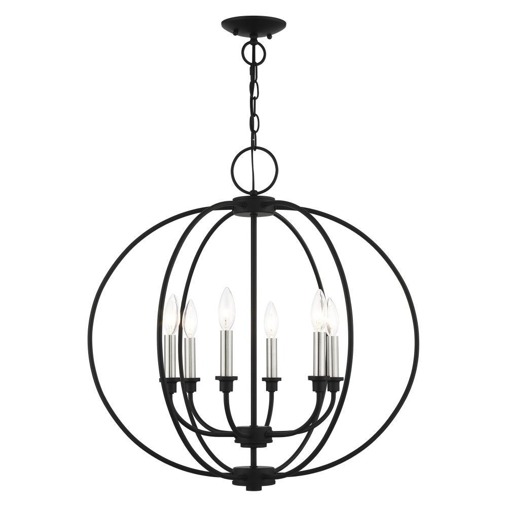 Livex Lighting Milania 6 - Light Chandelier in  Black