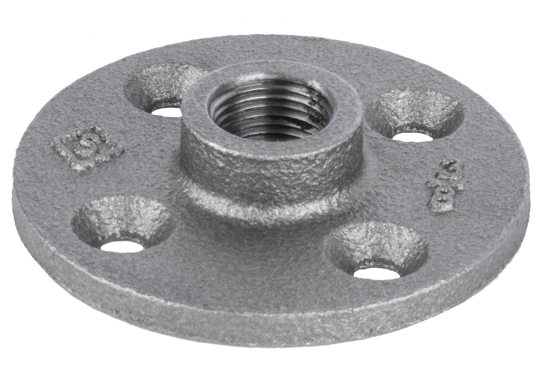 STZ Industries 3/8 in. FIP each Black Malleable Iron 2.75 in. L Floor Flange