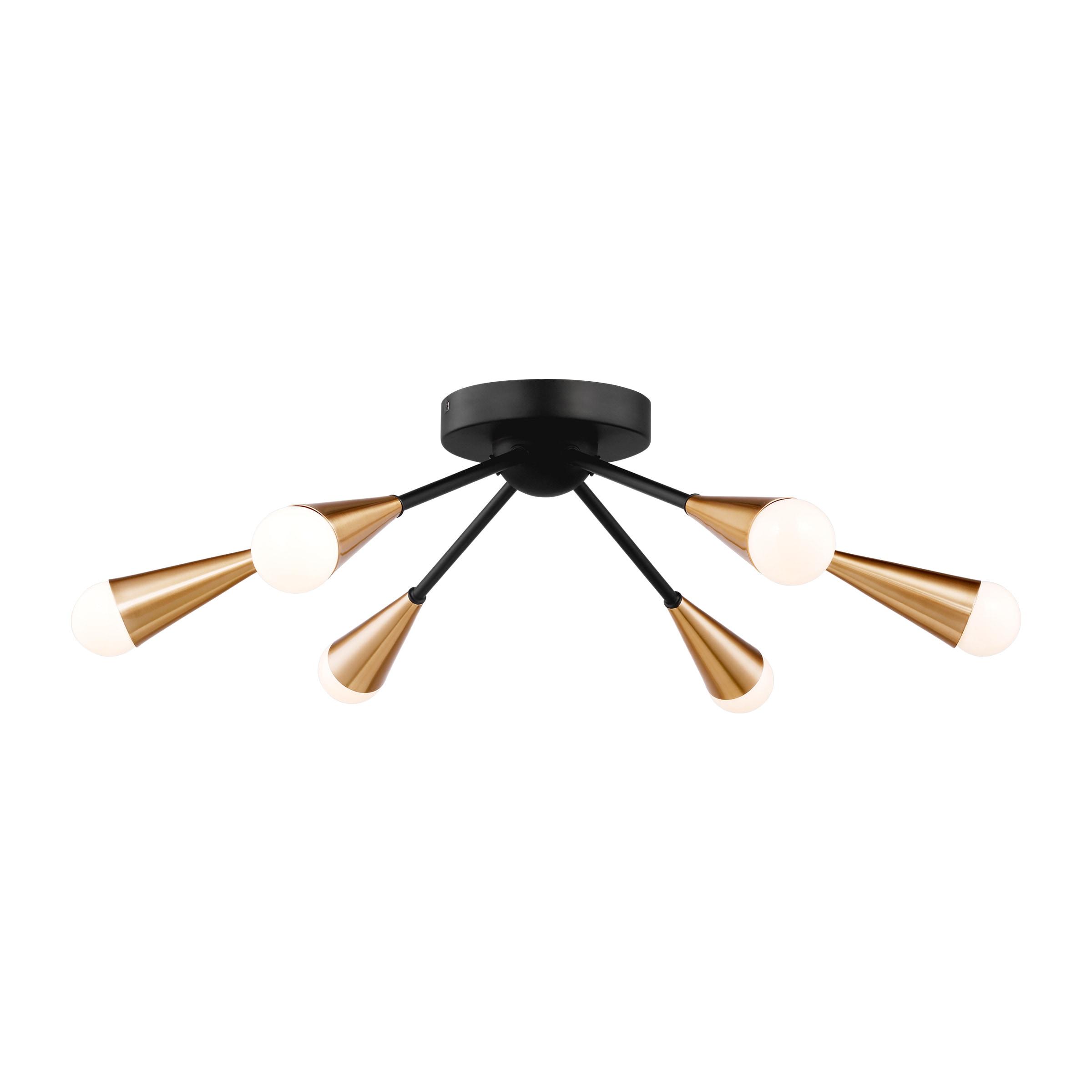 Andrea 6 Light Metal Semi Flush Mount