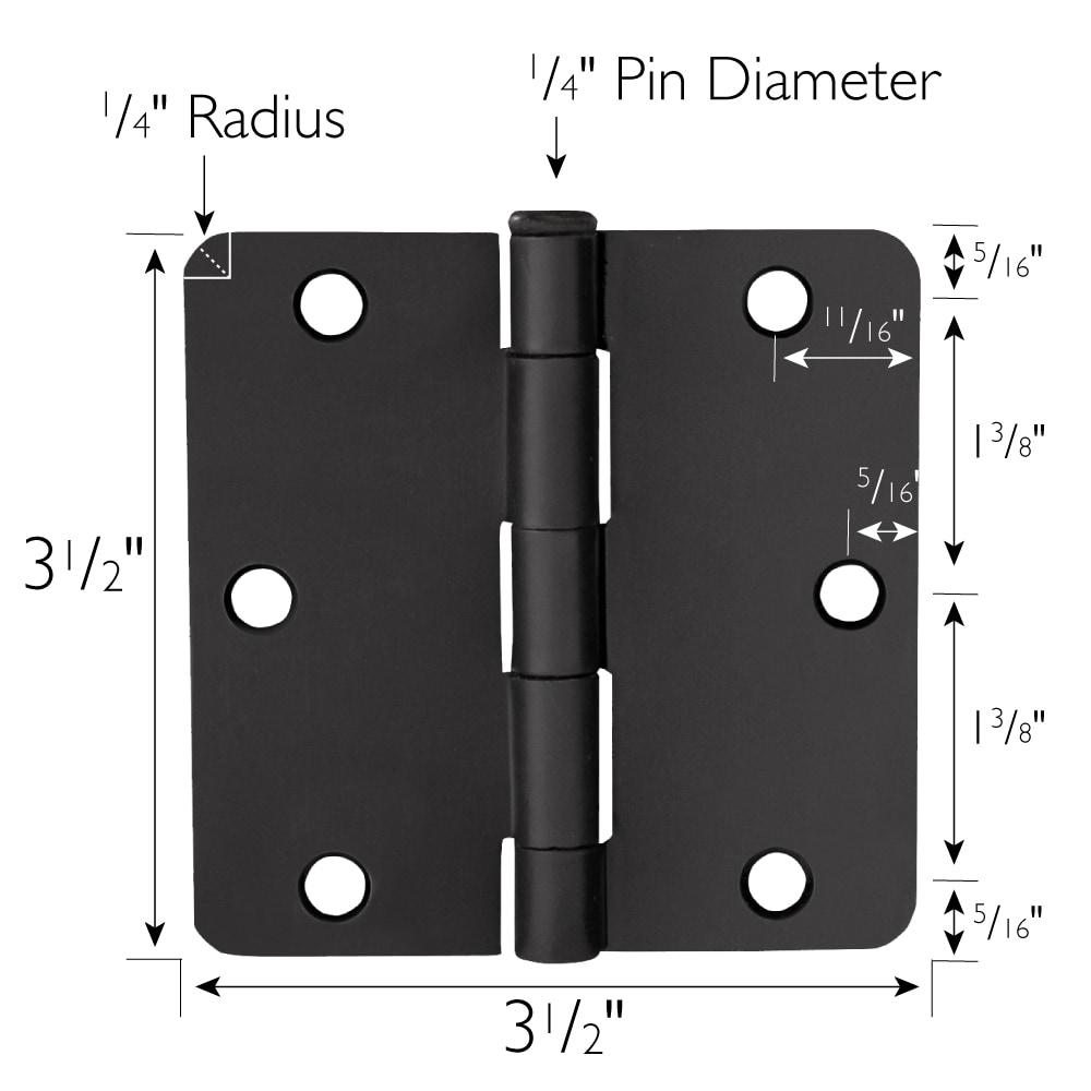 Design House 3.5" H x 3.5" W Butt Bearing Door Hinges (Set of 10)