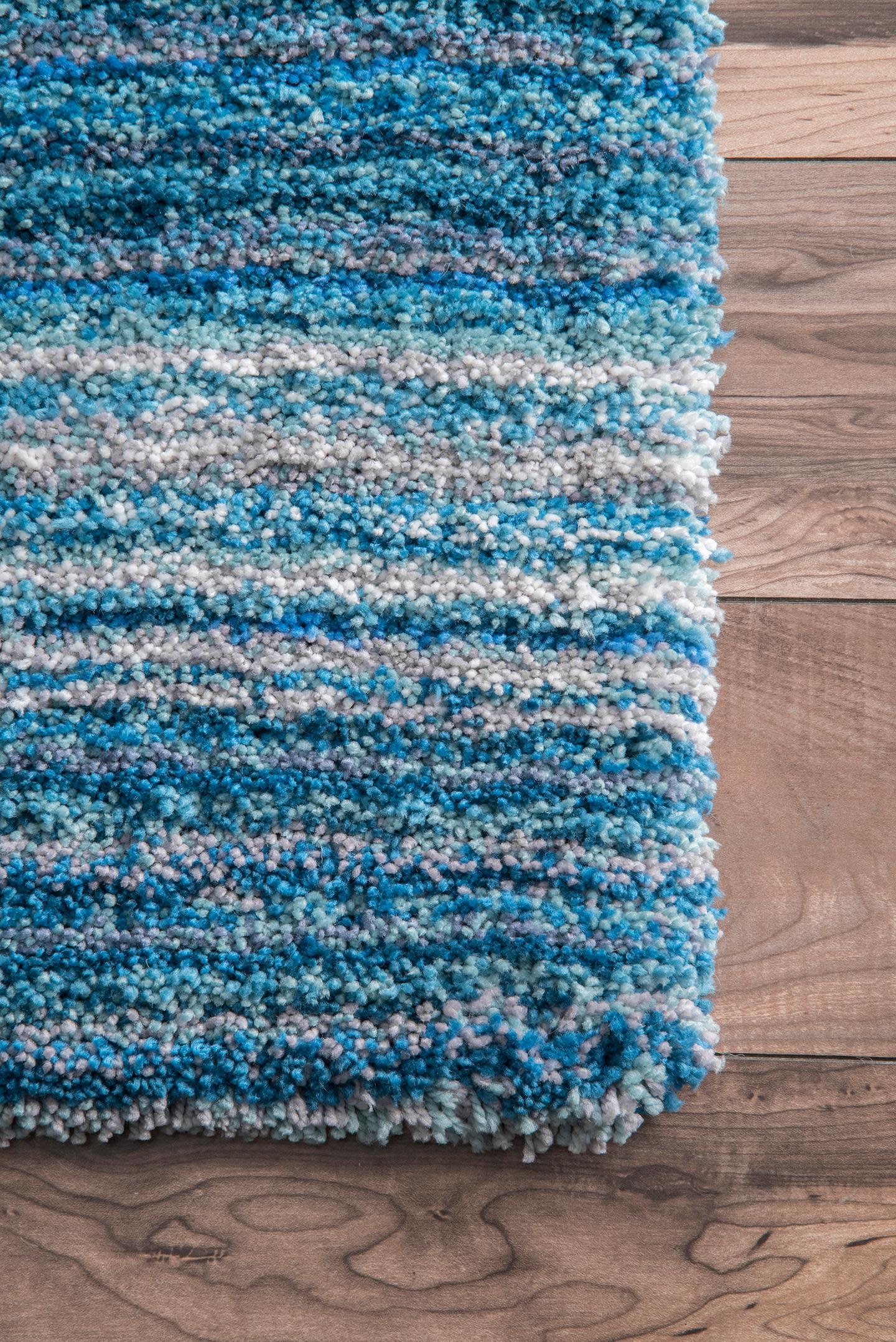 nuLOOM Classie Hand Tufted Shag Runner Rug, 2' 6" x 8', Sky Blue