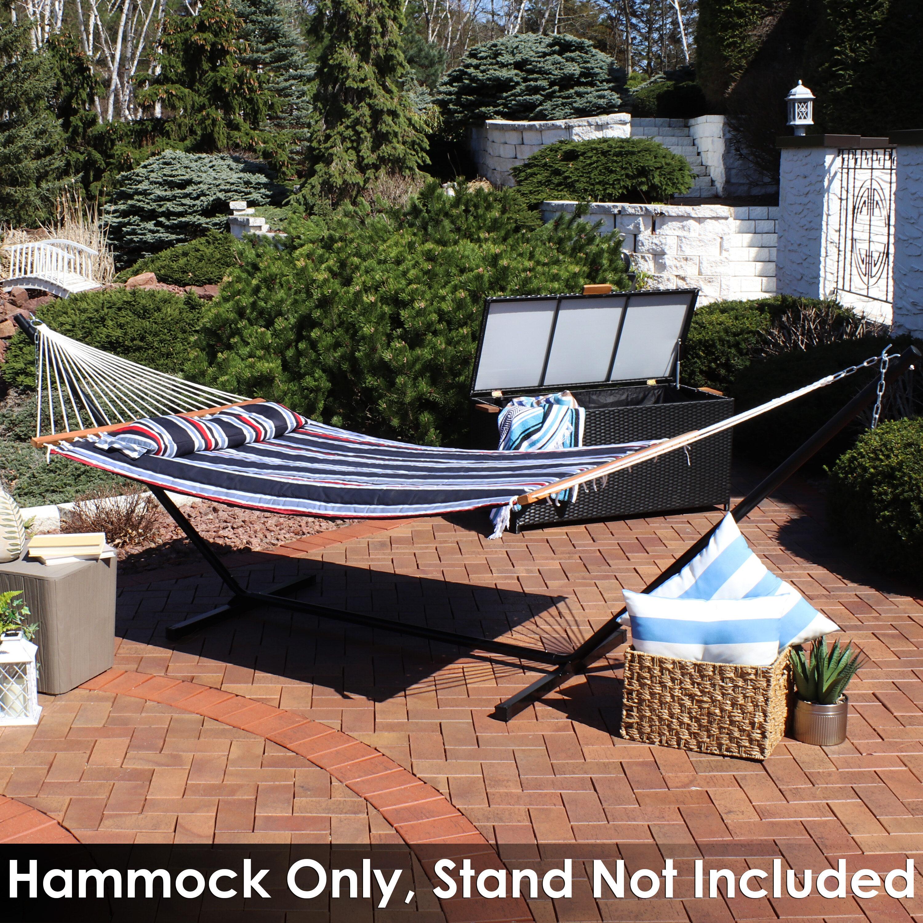 2-Person Quilted Polyester Spreader Bar Hammock