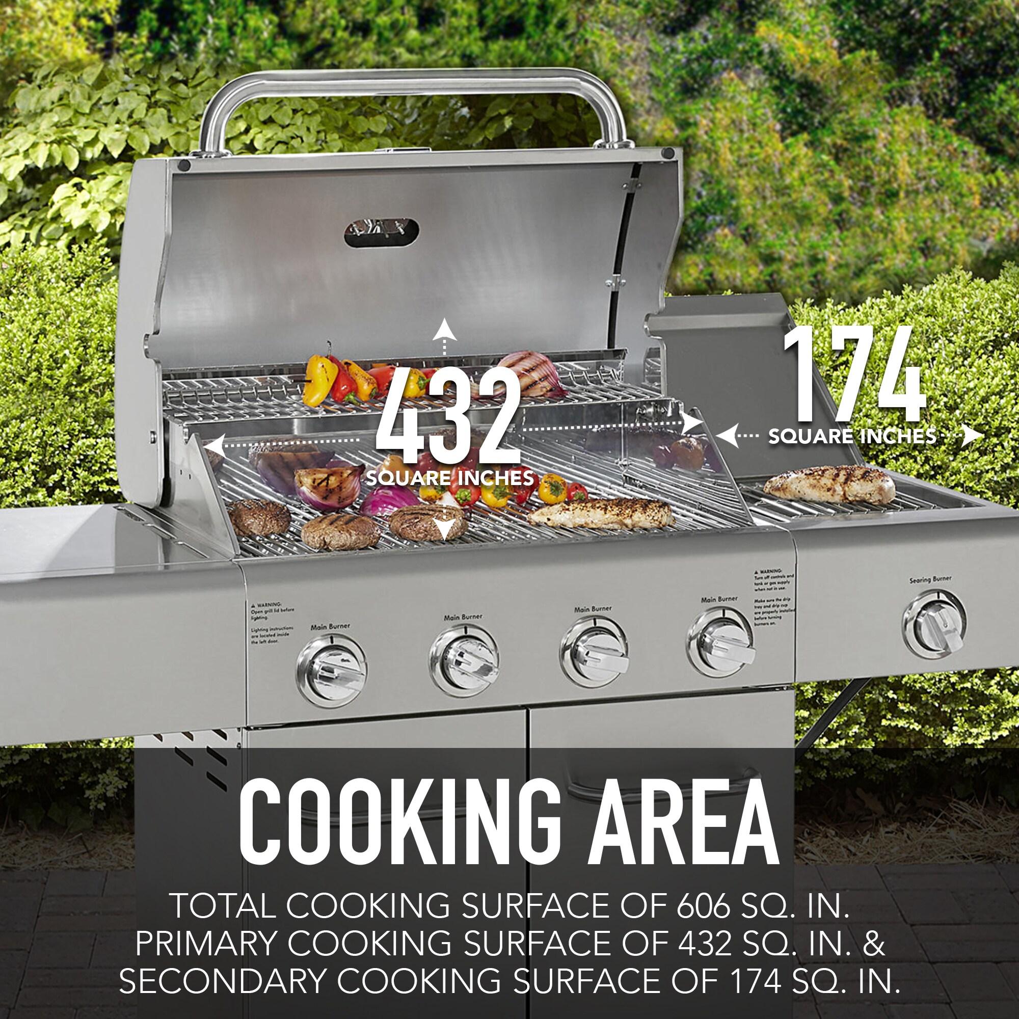 Kenmore 4 - Burner Free Standing Liquid Propane 52000 BTU Gas Grill with Cabinet