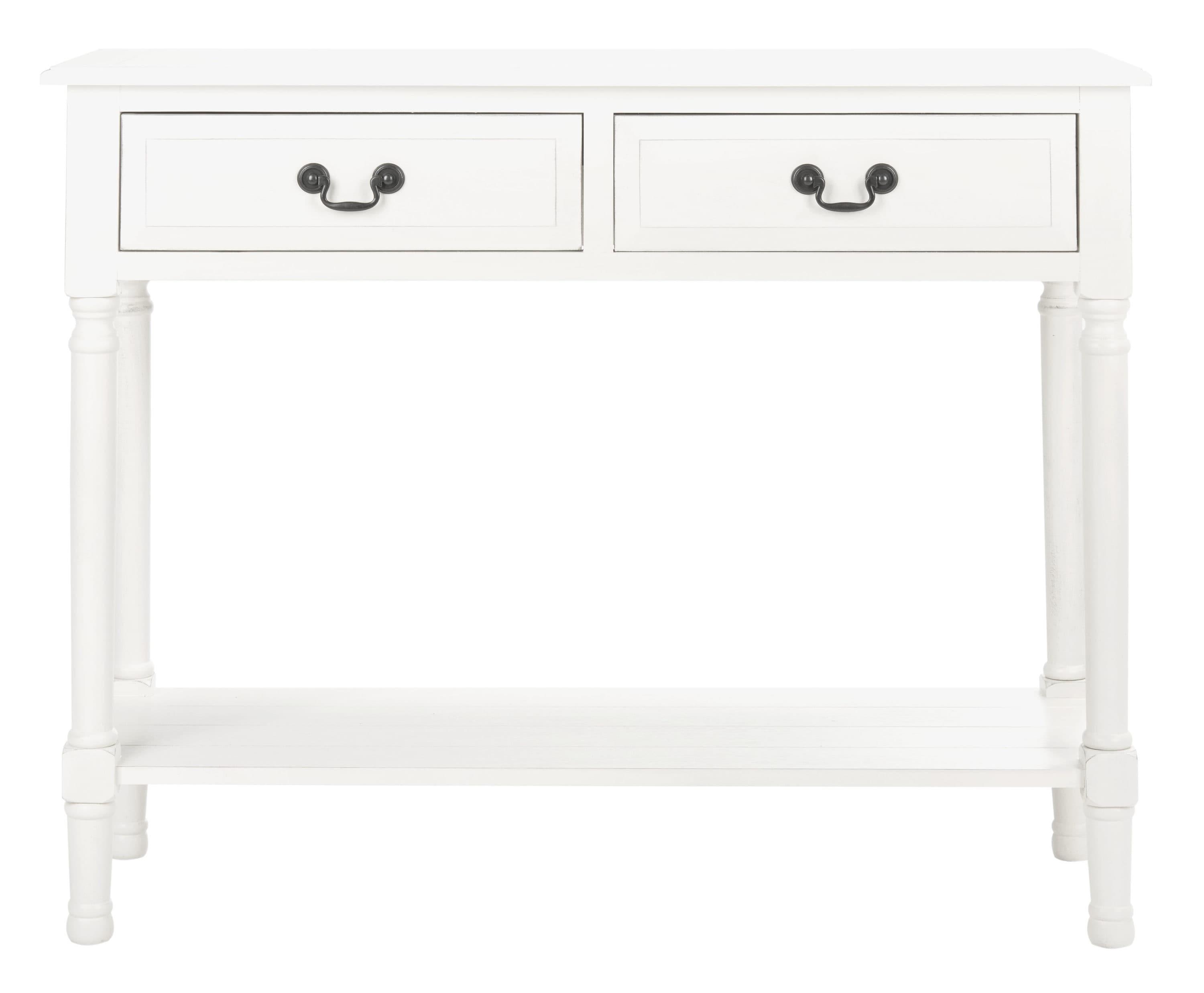 Primrose 2 Drawer Console Table - Distressed White - Safavieh