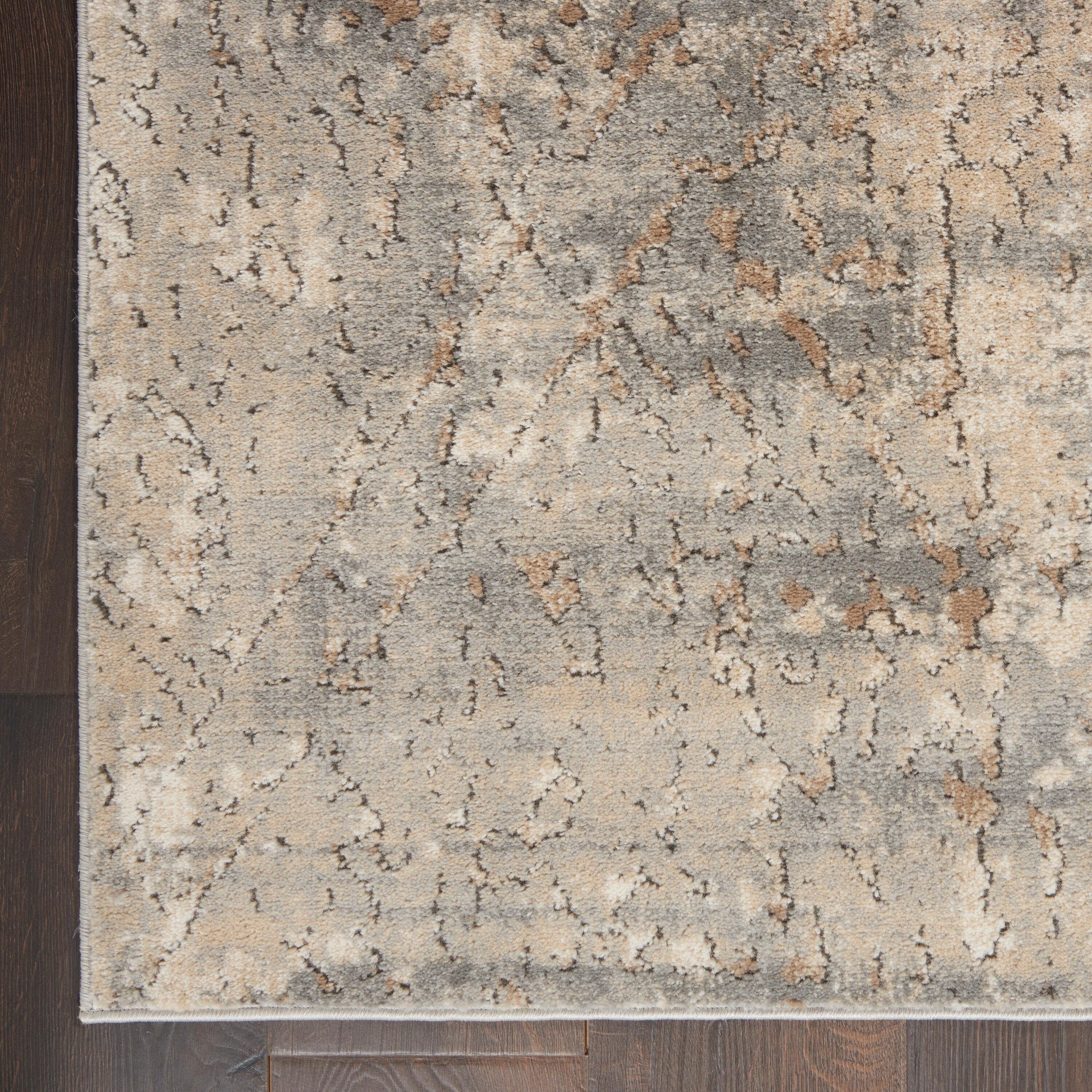 Nourison Concerto Abstract Contemporary Area Rug Beige Grey 5'3" x 7'3"