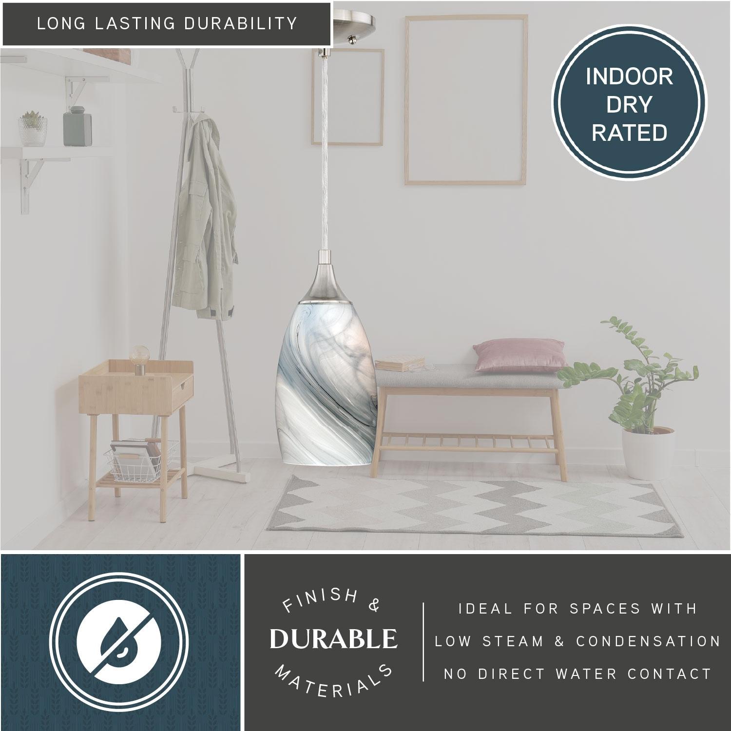 Vaxcel Milano 1 - Light Pendant in  Satin Nickel