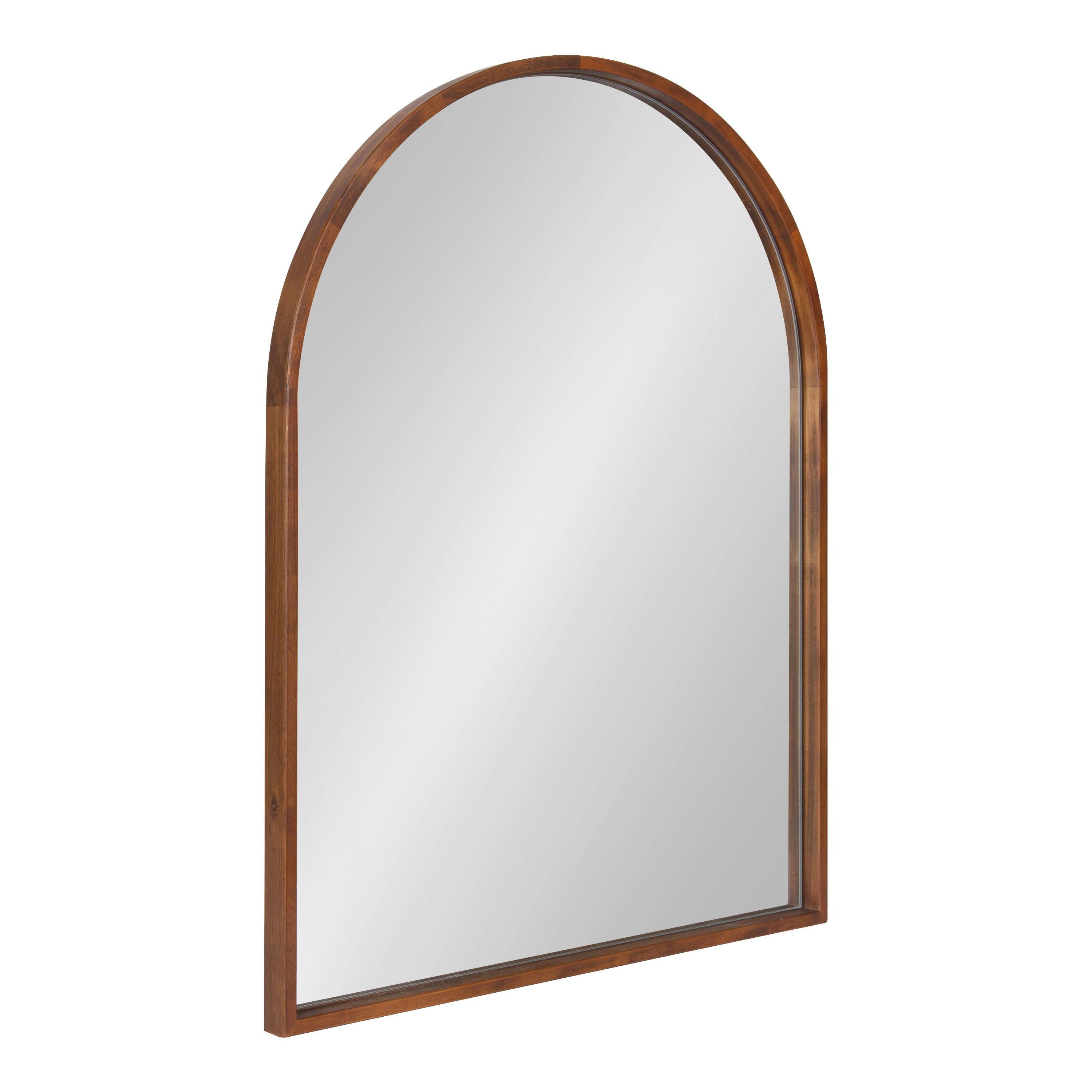 Kate & Laurel All Things Decor 24"x32" Valenti Mid-Century Modern Arched Wall Mirror: Includes Mounting Hardware