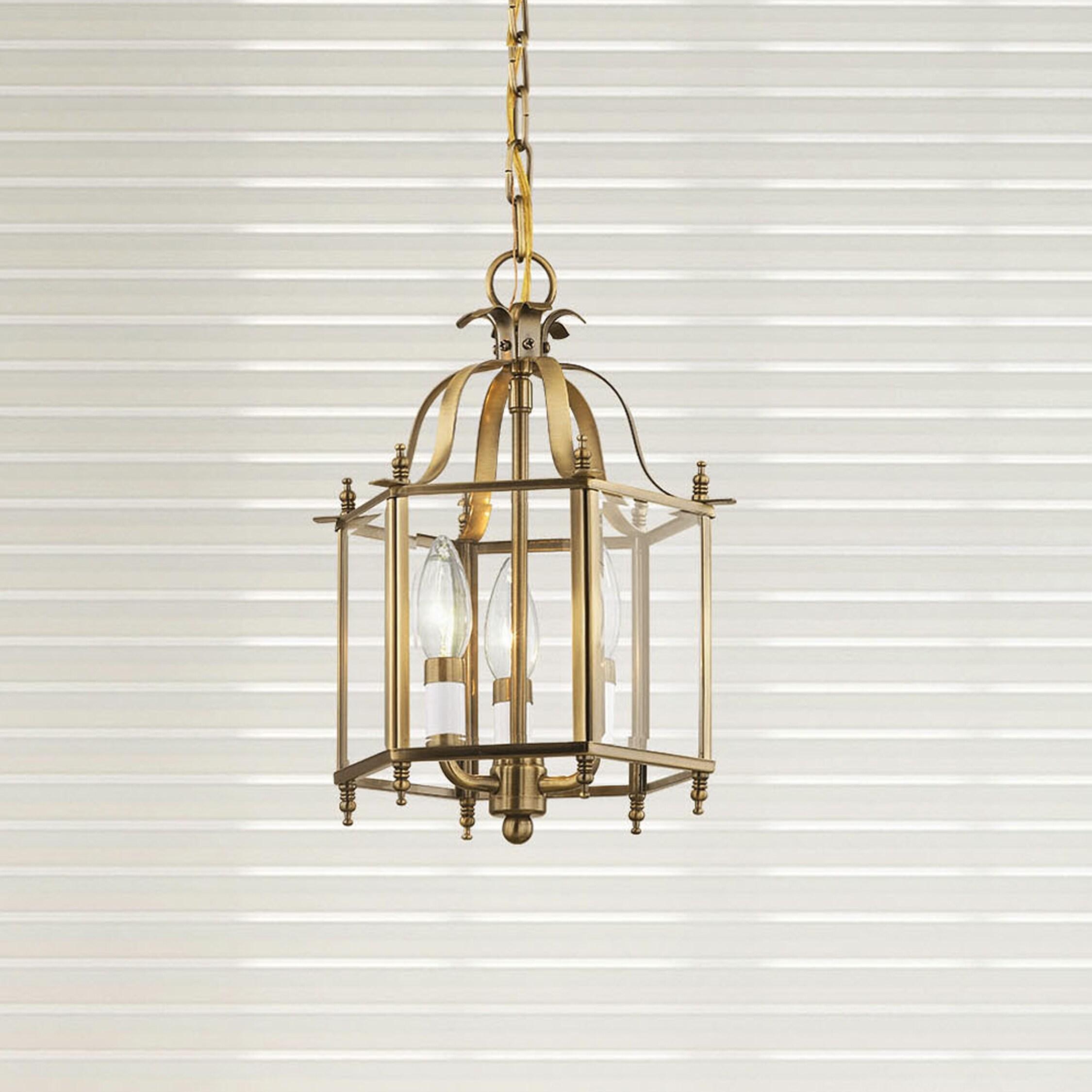 Livex Lighting Livingston 3 - Light Pendant in  Antique Brass