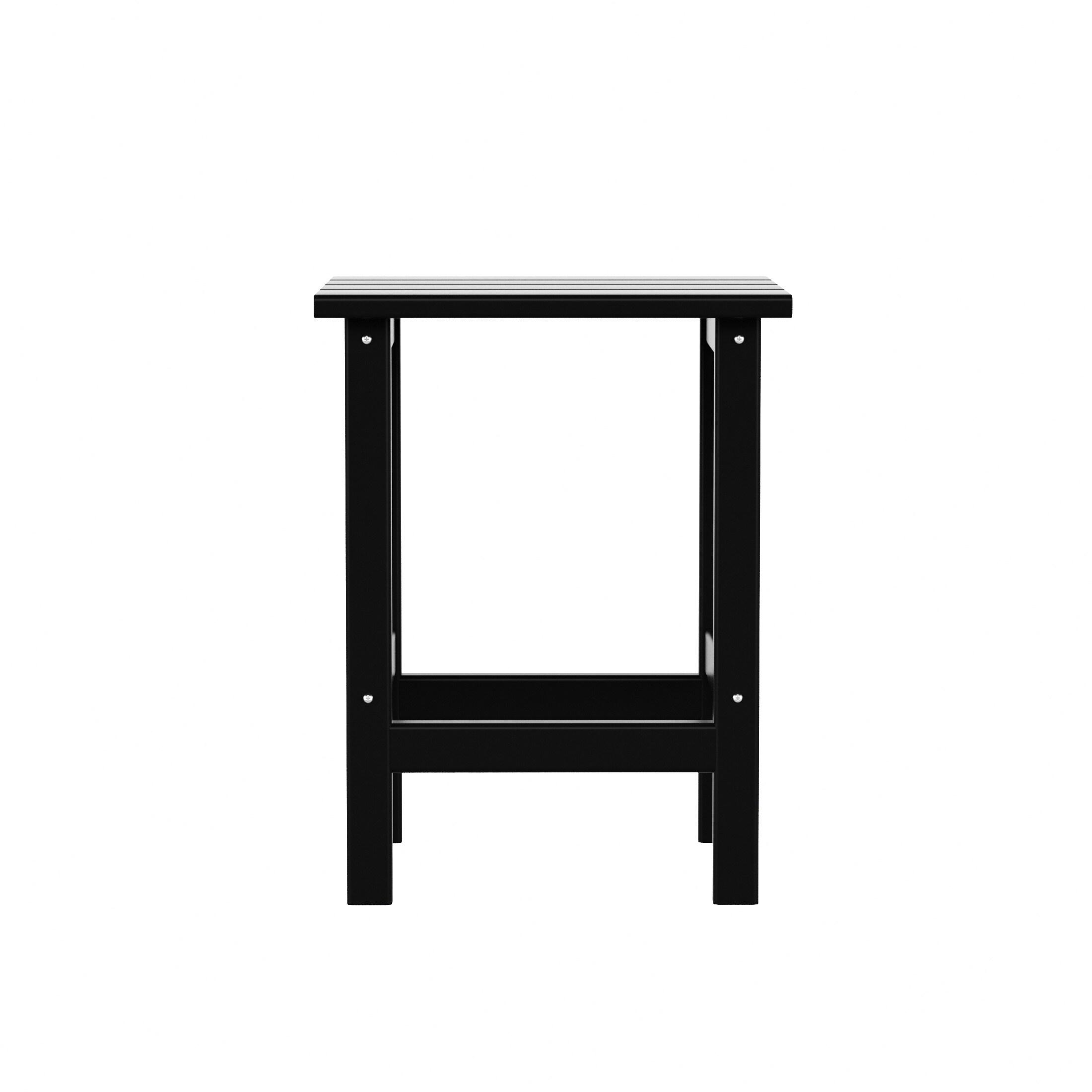 Westin Outdoor Patio Plastic Side Accent Table, Black