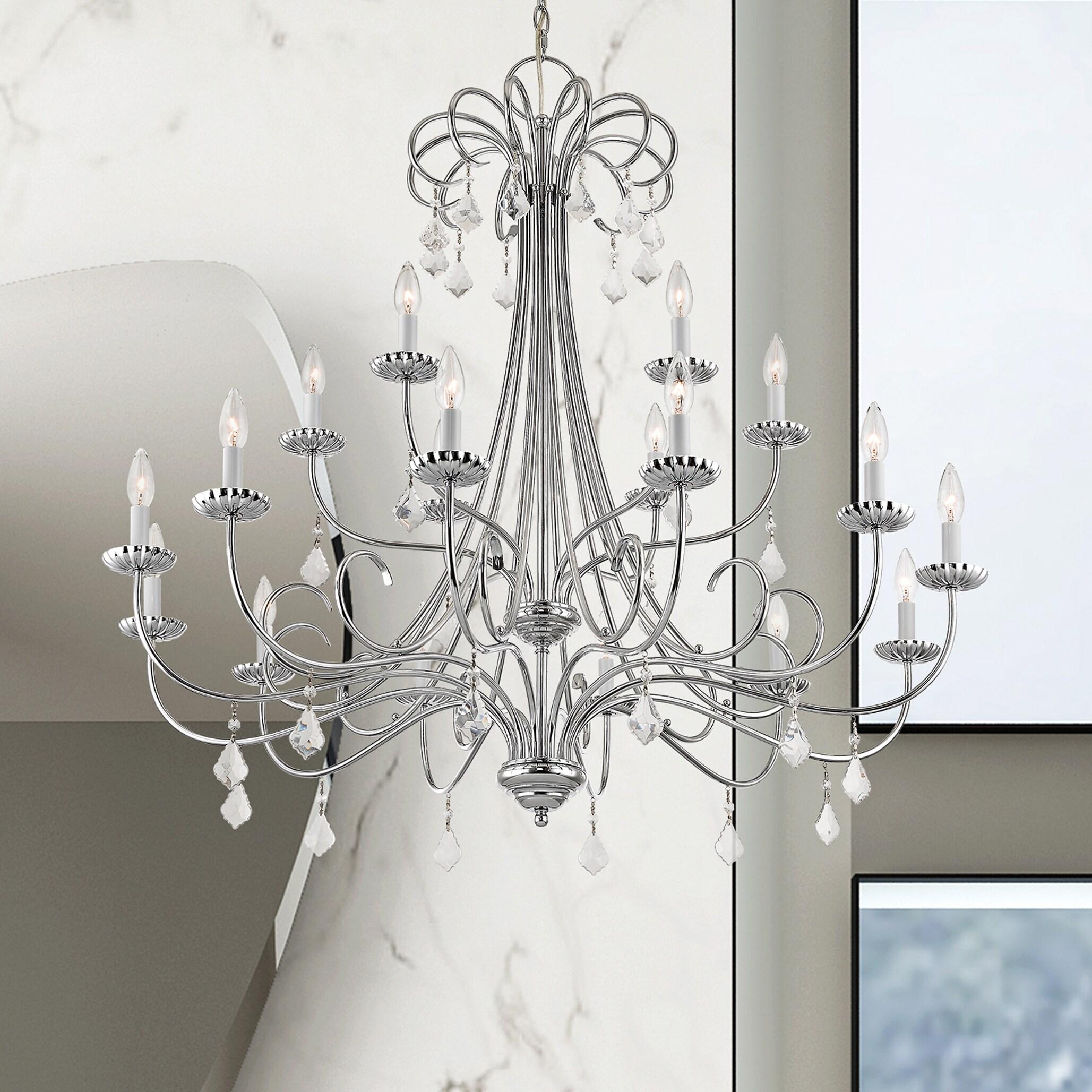 Livex Lighting Daphne 18 - Light Chandelier in  Polished Chrome