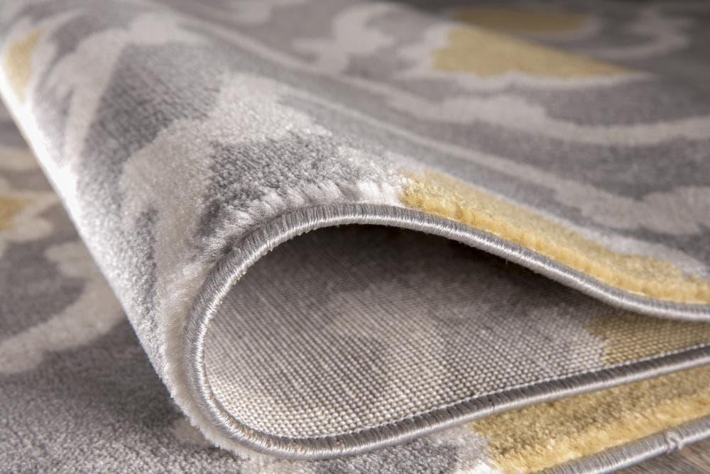 World Rug Gallery Moroccan Trellis Contemporary Indoor Area Rug - Yellow gray 6'6" x 9'