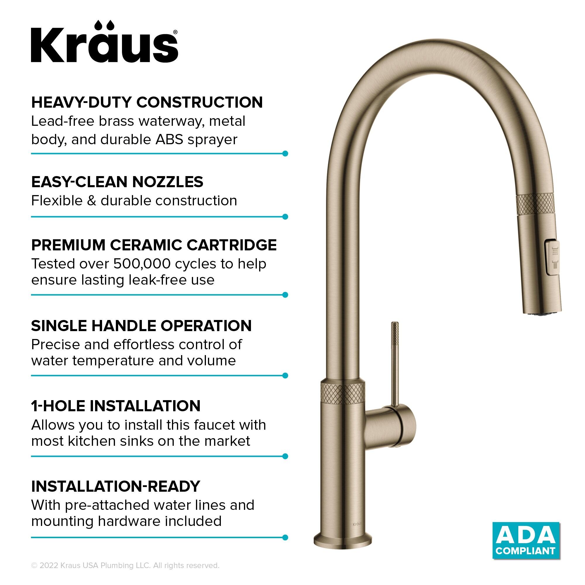 Kraus Oletto Single Handle High-arc Kitchen Faucet