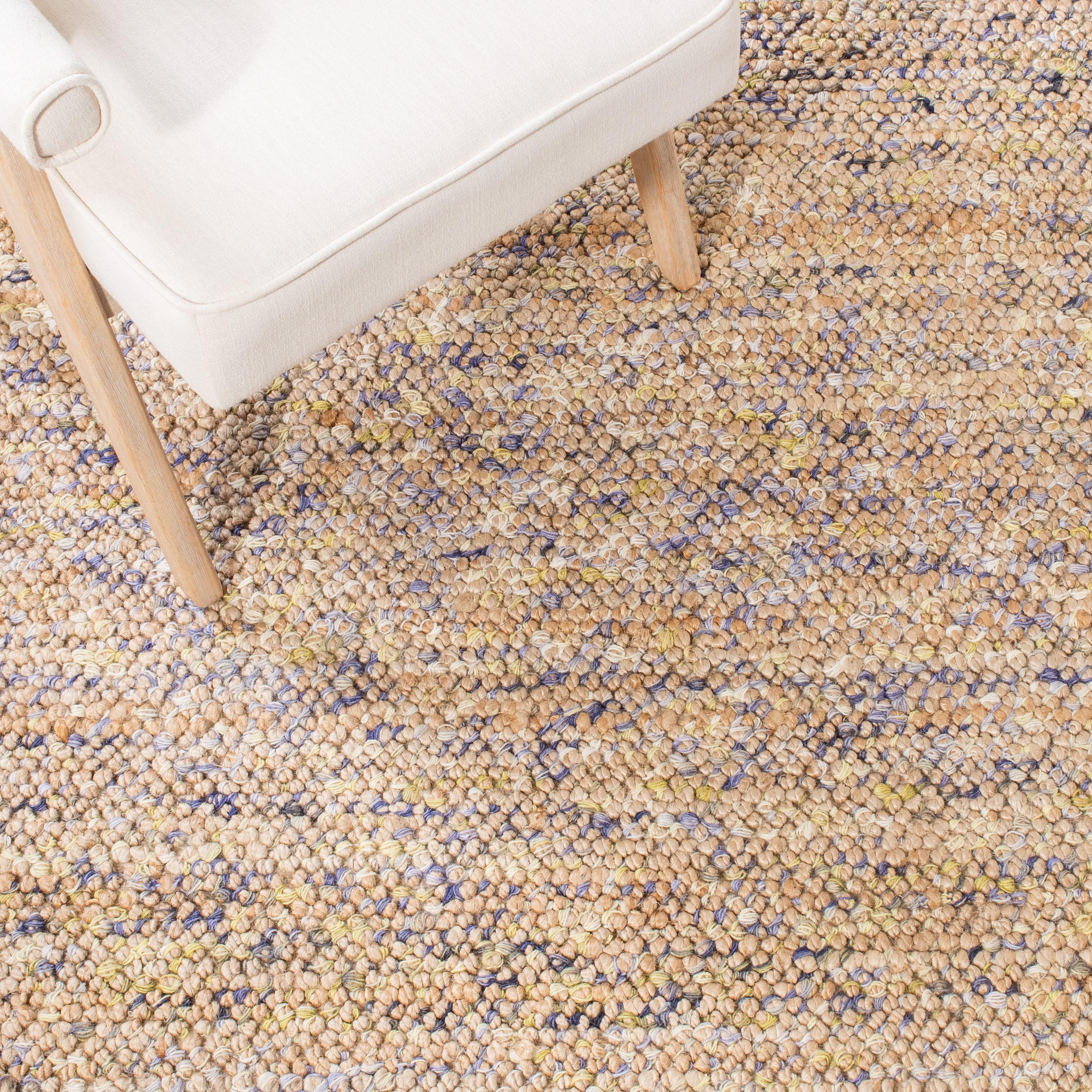 Bohemian BOH901 Hand Woven Indoor Area Rug - Natural/Purple - 4'x6' - Safavieh