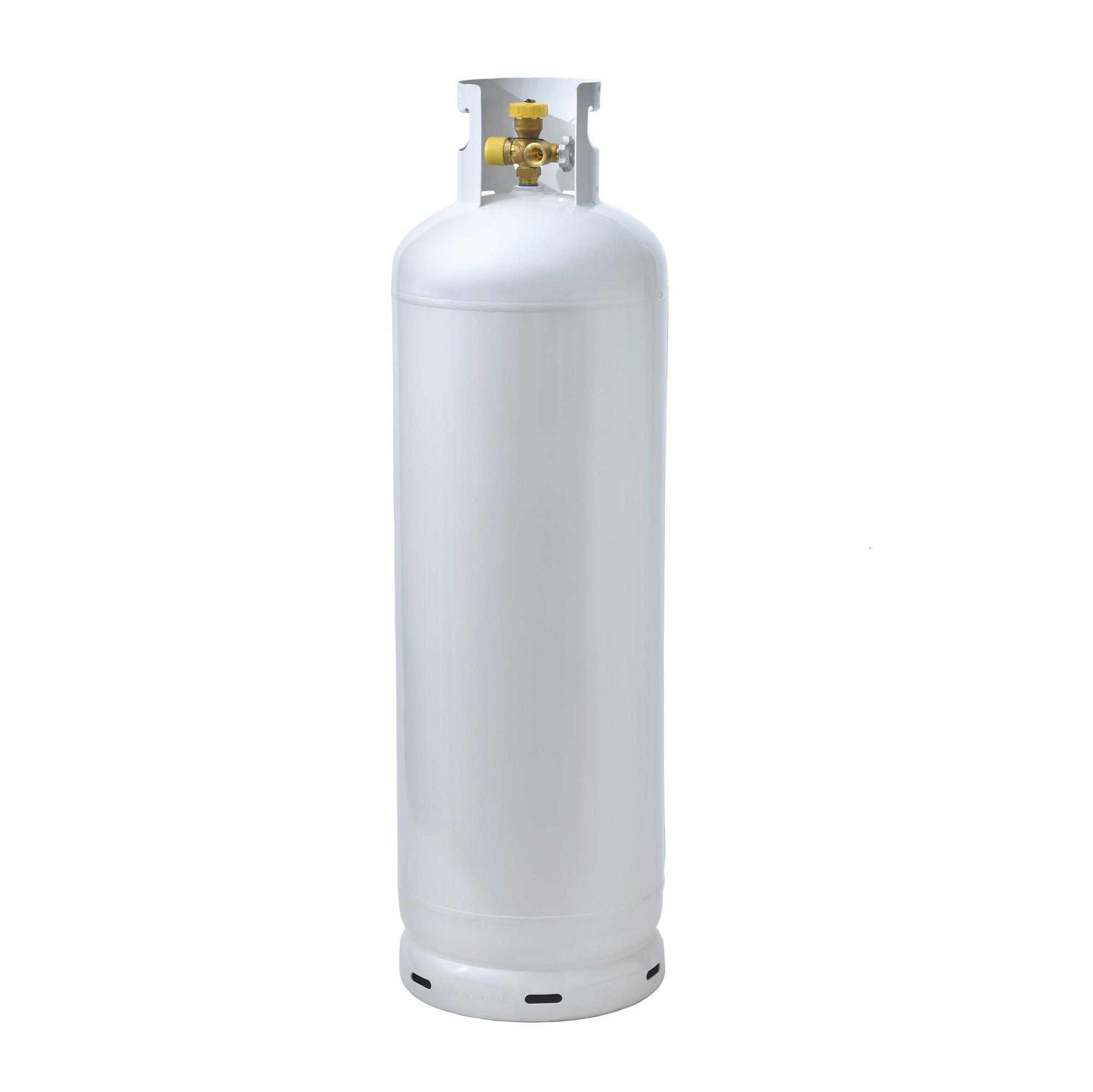 Flame King Flame King 100LB Multi-Valve Propane Tank LP Cylinder with High Capacity Filler, White