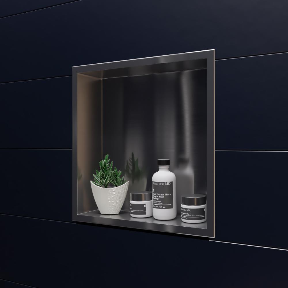 Square Stainless Steel Single Shower Niche