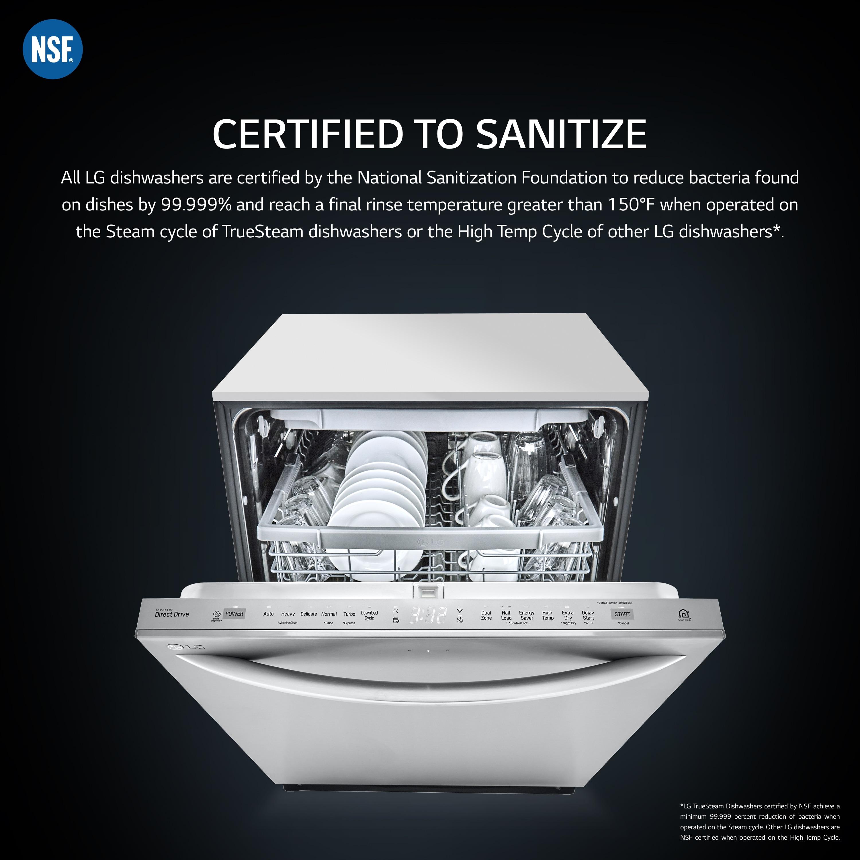 LG LG Smart Top Control Dishwasher with 1-Hour Wash & Dry, QuadWash® Pro, TrueSteam ®and Dynamic Heat Dry LDTH7972S