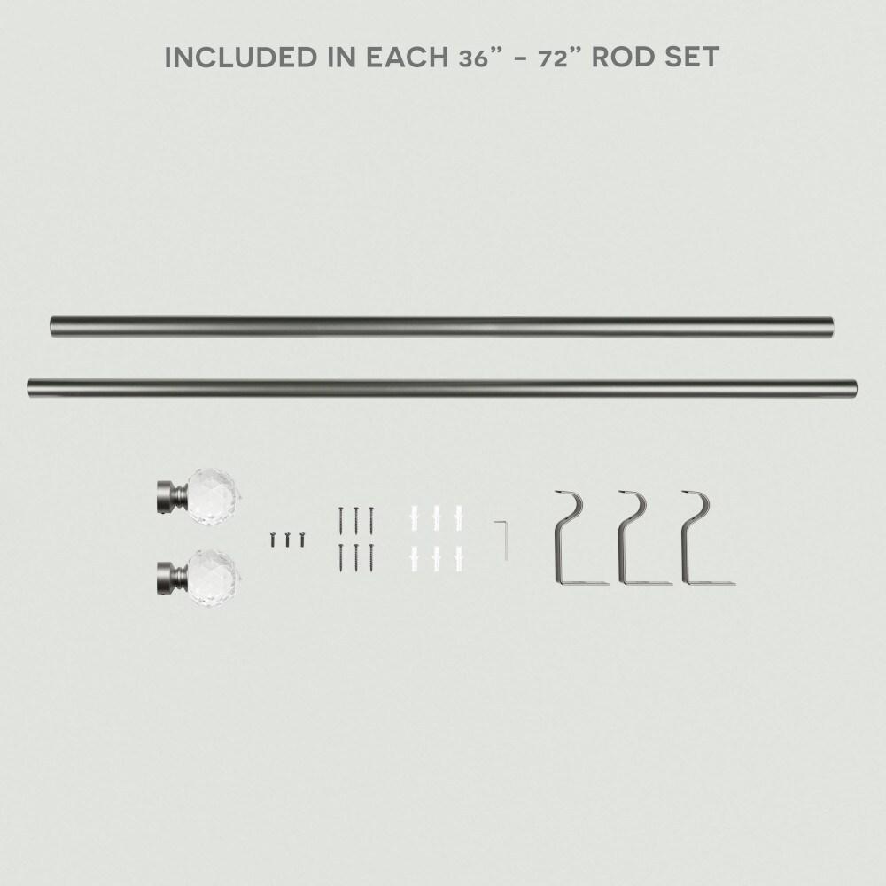 Amalgamated Textiles EXCLUSIVE HOME Crystal Ball 1" Curtain Rod and Finial Set