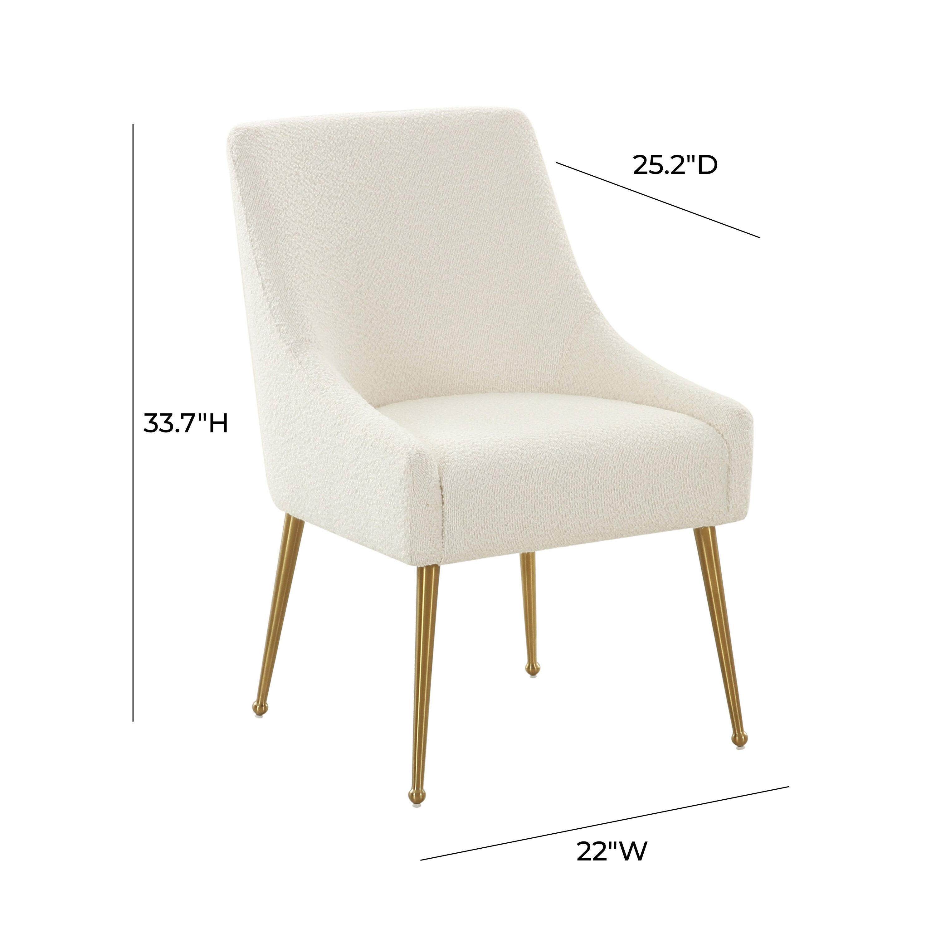 Beatrix 19'' H Velvet Upholstered Metal Parsons Chair