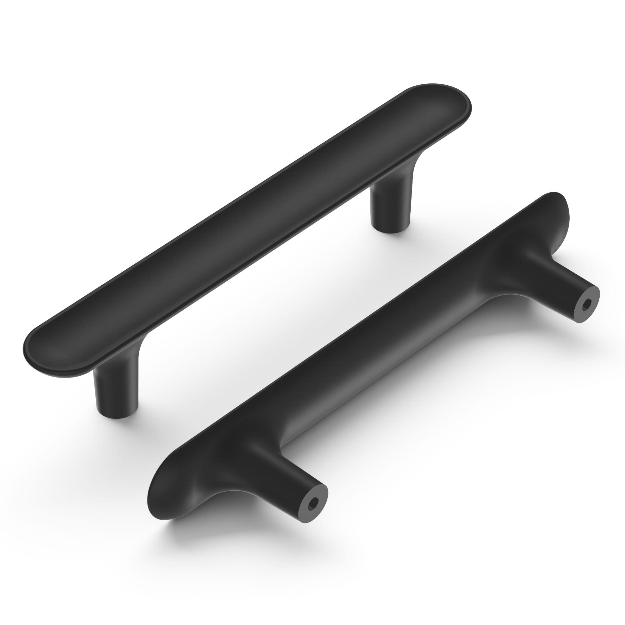 Matte Black Modern Kitchen Cabinet Pulls with Mounting Hardware