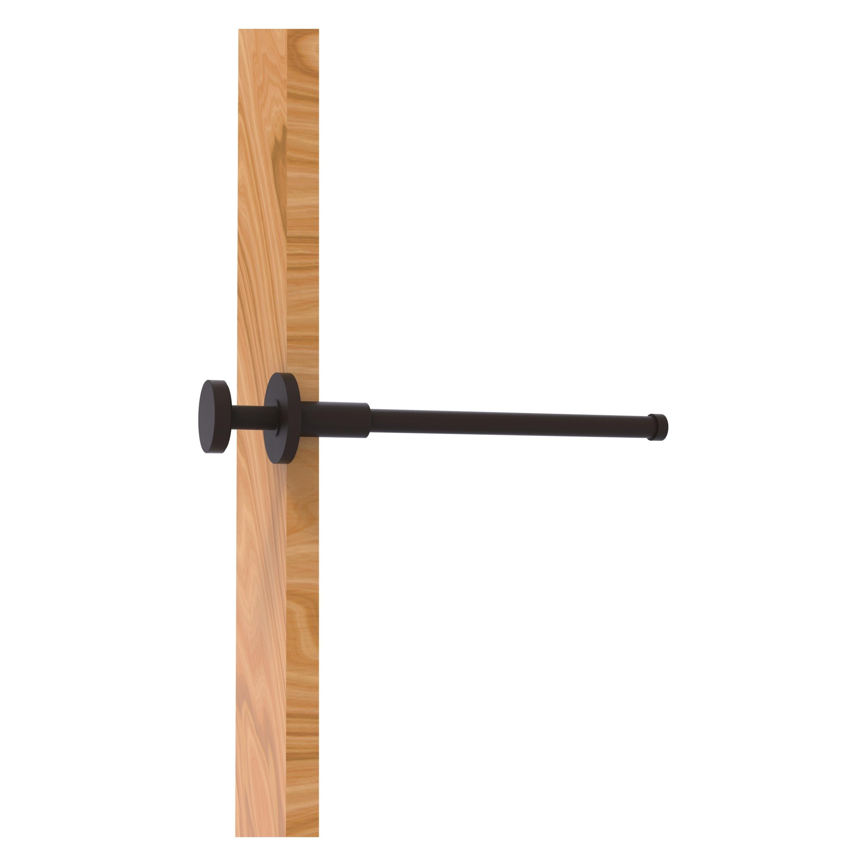 Oil Rubbed Bronze 10-Inch Retractable Pullout Garment Rod