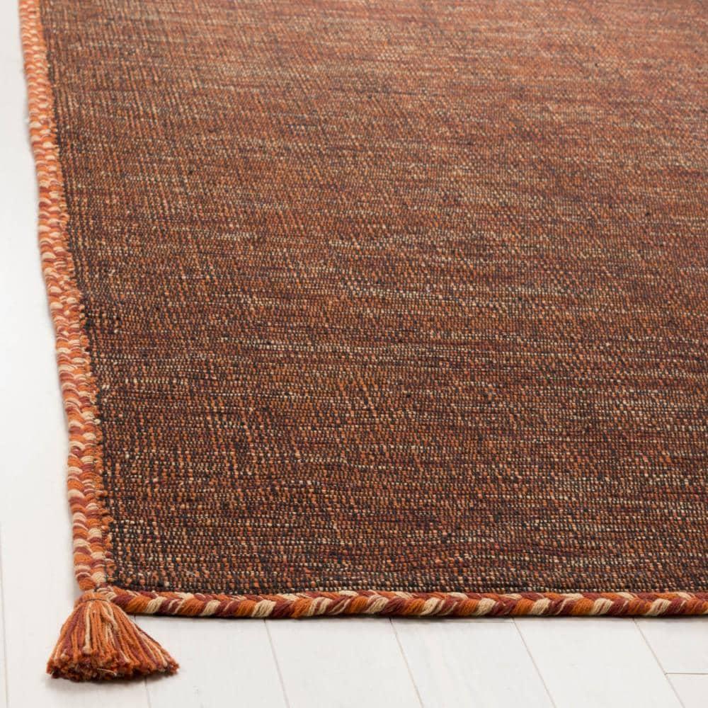 Montauk MTK150 Hand Woven Indoor Area Rug - Orange/Black - 8'x10' - Safavieh