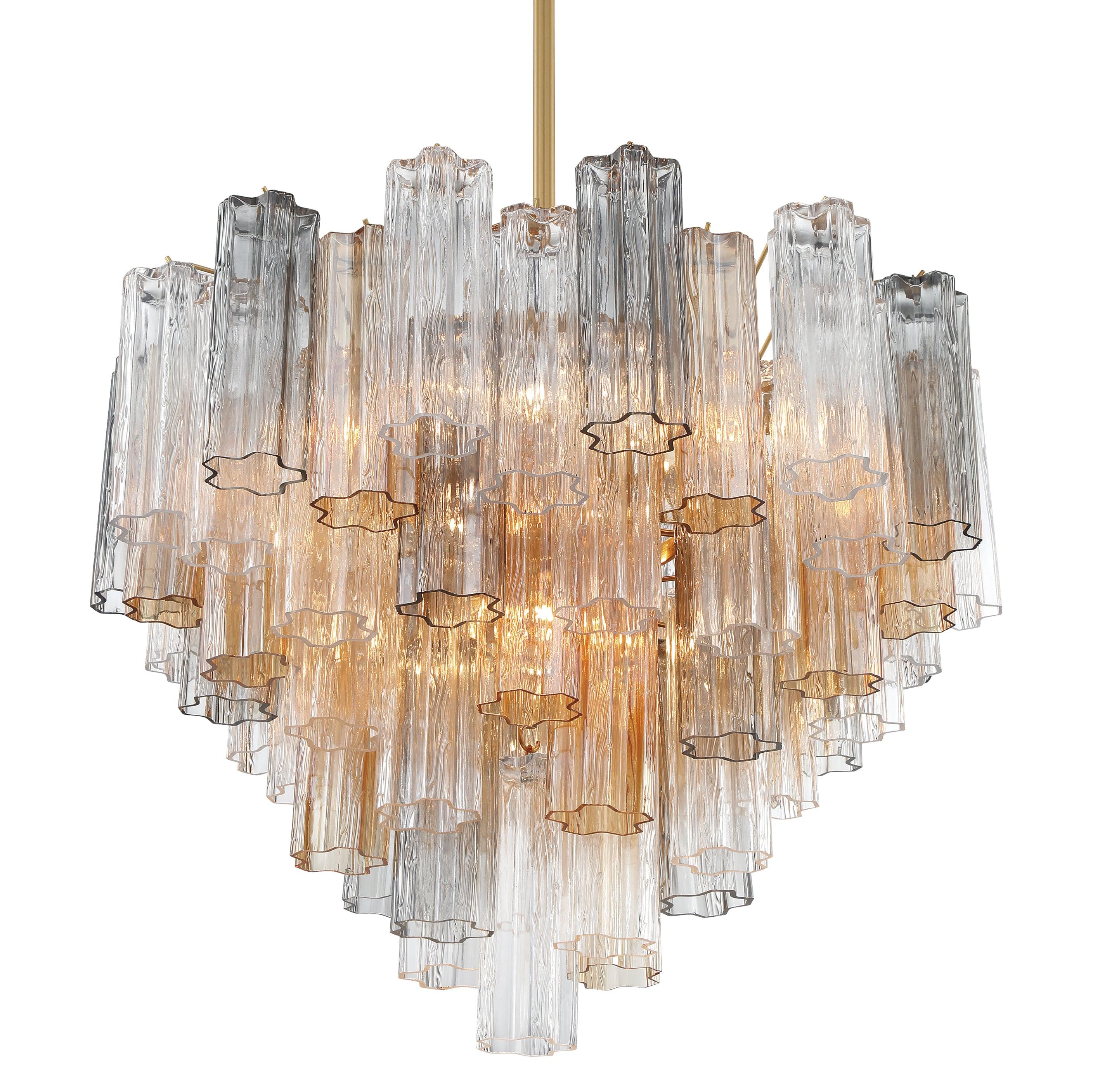 Crystorama Lighting Addis 12 - Light Chandelier in  Aged Brass