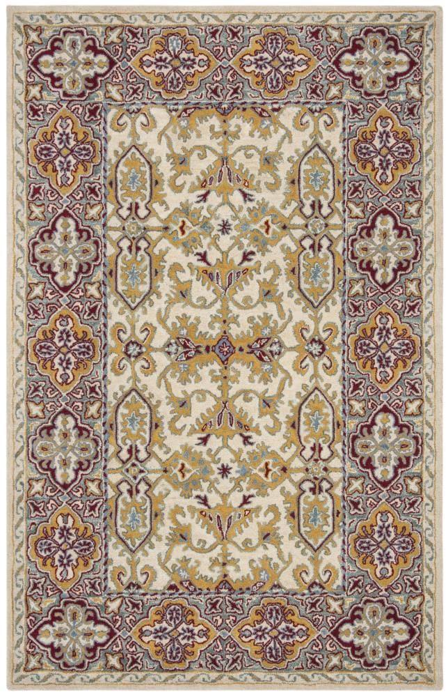 Heritage HG739 Hand Tufted Area Rug - Ivory/Blue - 5'x8' - Safavieh.