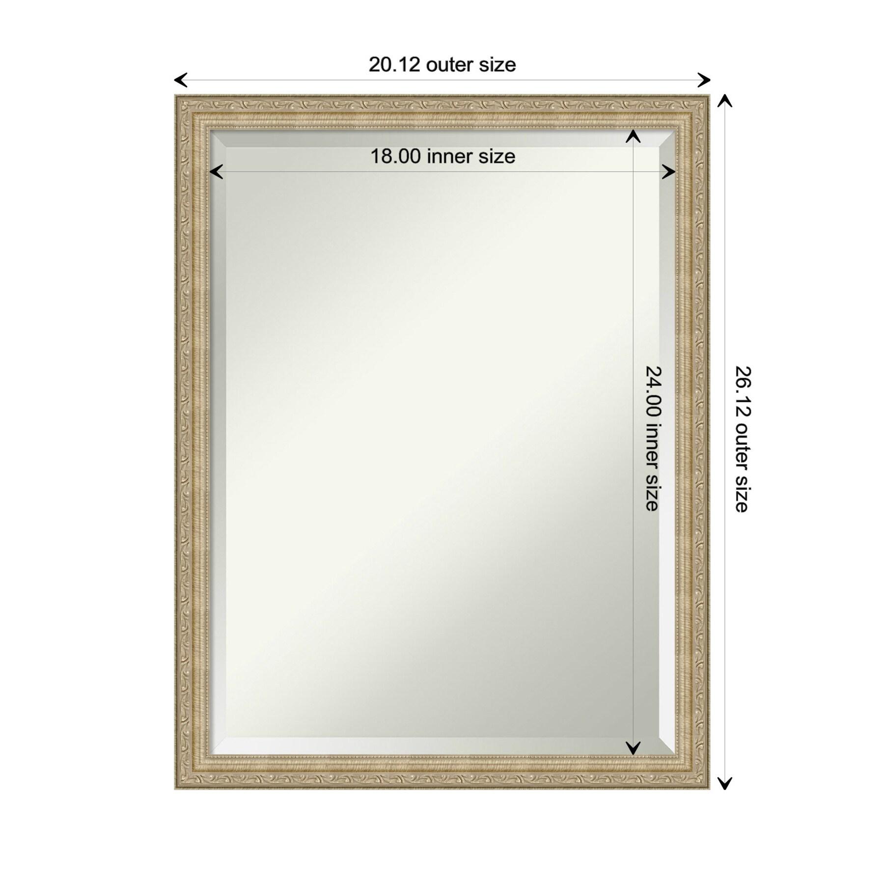 Amanti Art Paris Champagne Beveled Wall Mirror 26.25 x 20.25 in.