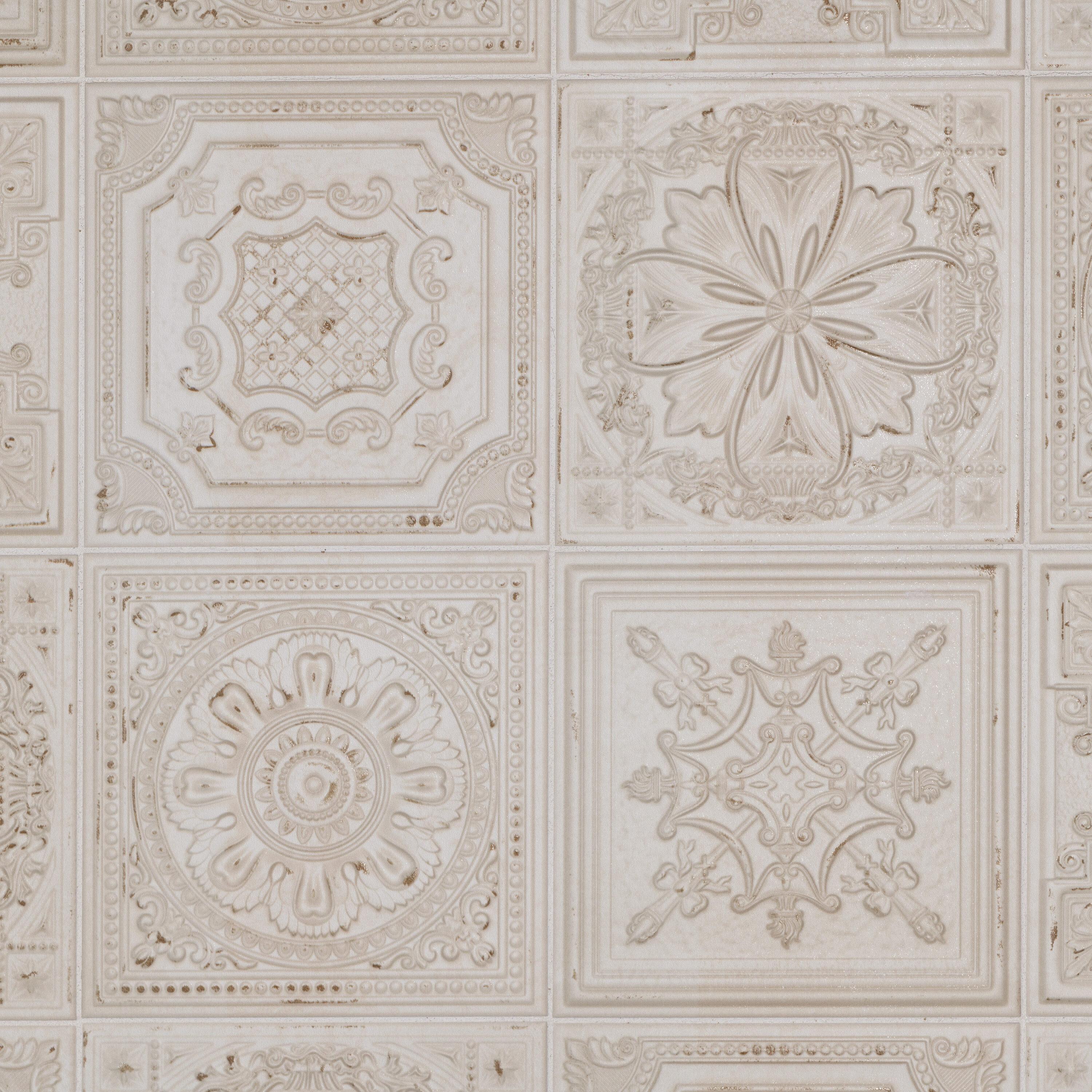 Fitz 8" x 8" Ceramic Patterned Wall Tile