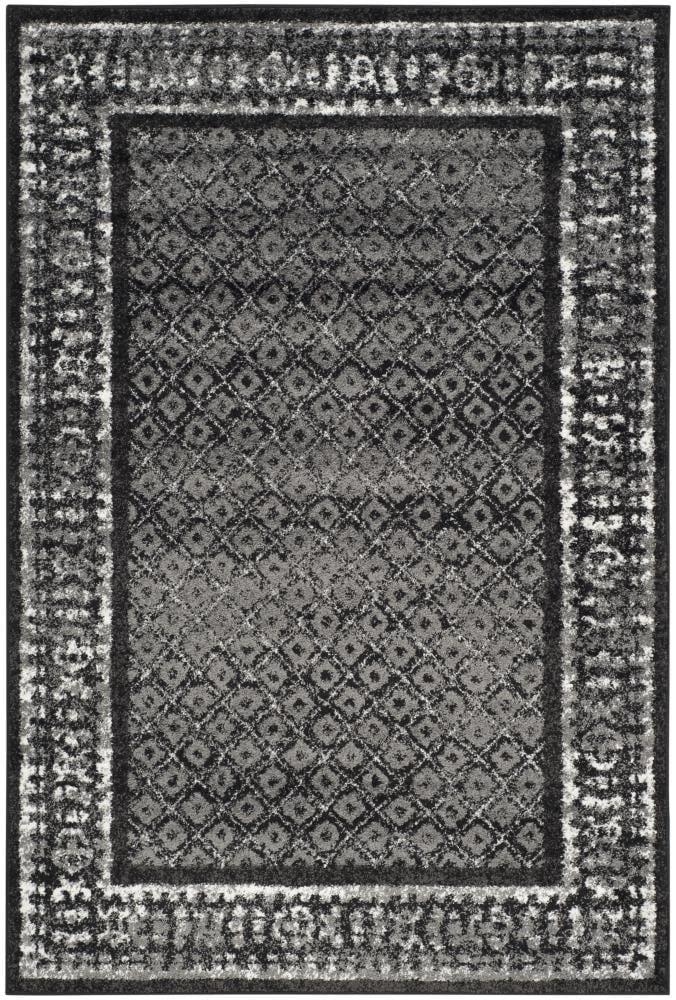 Adirondack ADR110 Machine Made Indoor Area Rug - Black/Silver - 6'x9' - Safavieh